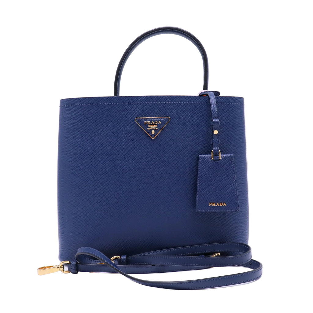 Bluette Saffiano Leather Panier Bucket Bag Twins LDJ4346