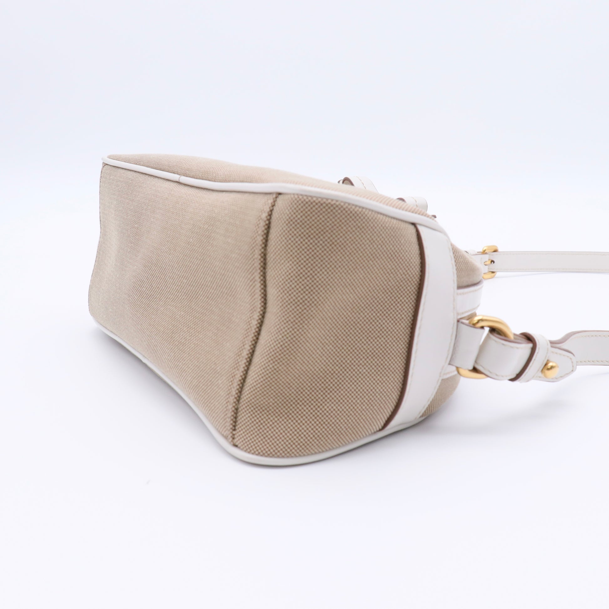 Canapa Canvas Crossbody Bag White Light brown twins