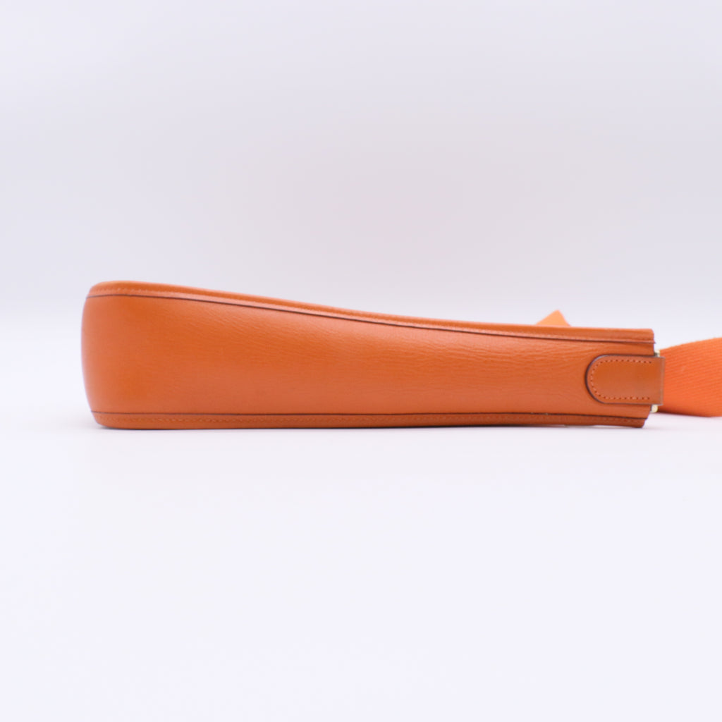 Hermes orange Vibrato Evelyne 1 Shoulder Bag PM twins
