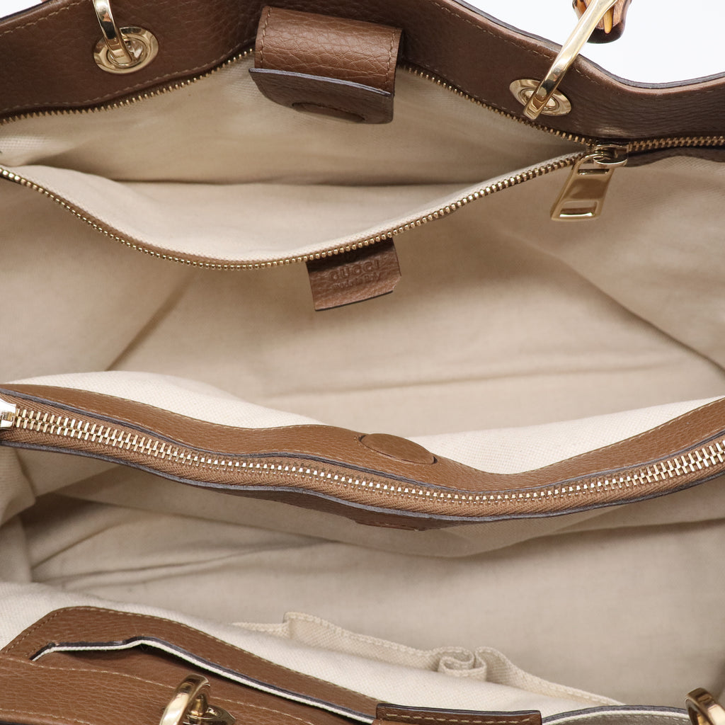 Gucci Bamboo Shopper Tote Leather Large