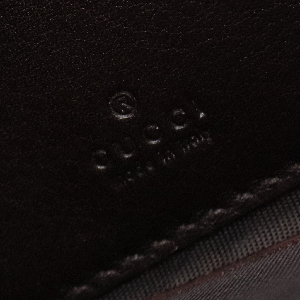 Gucci  Micro GG ssima Leather Zip Around XL Wallet Dark Brown