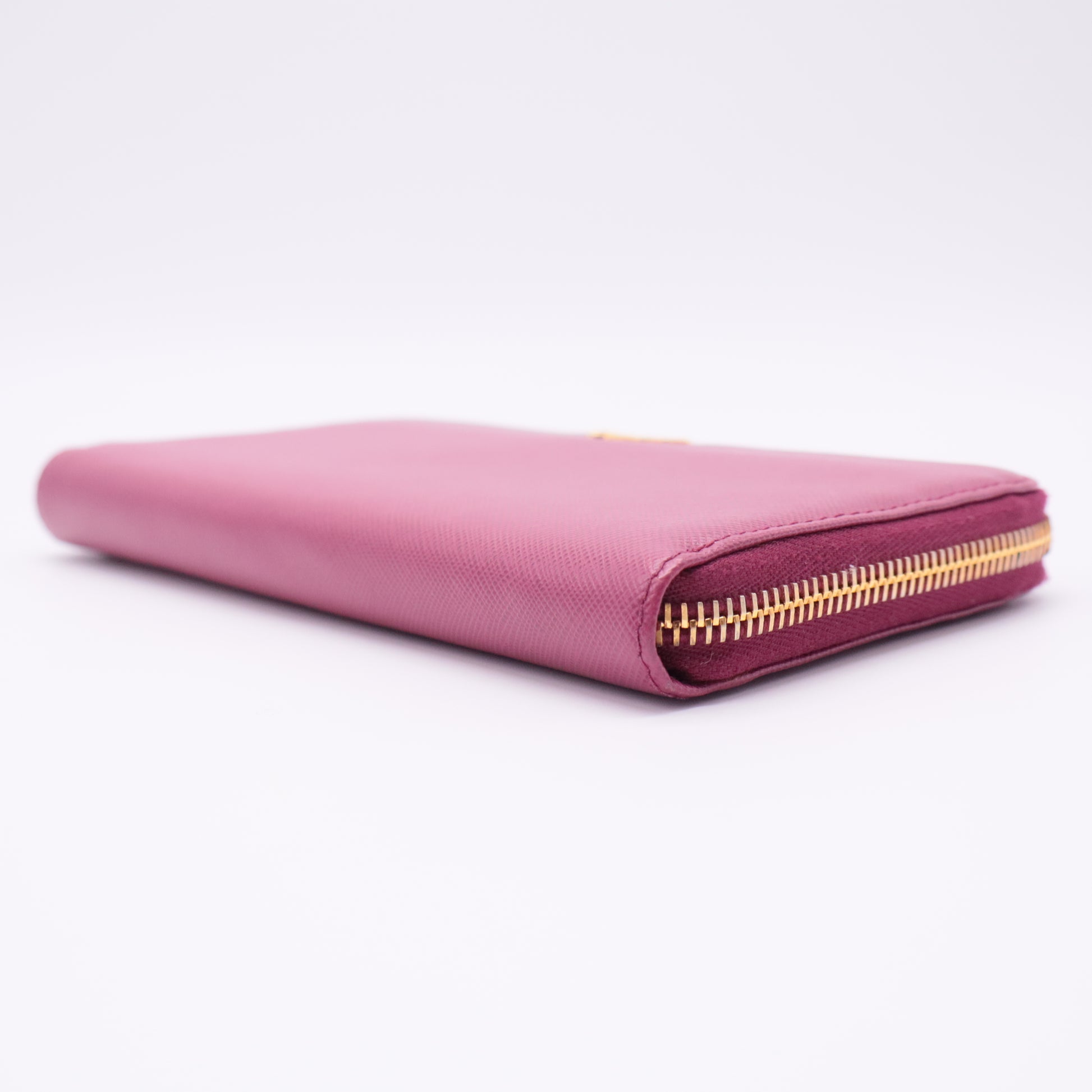 Saffiano Metal Zip Around Wallet Ibisco