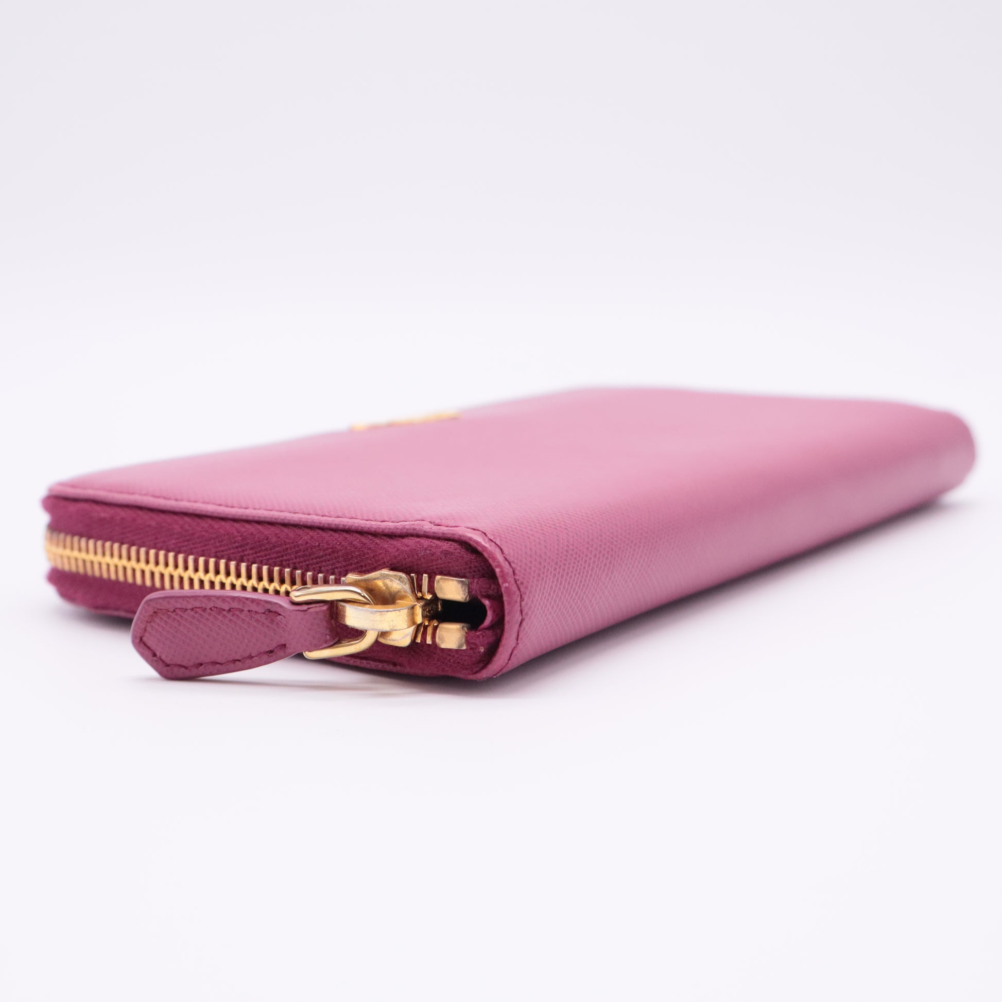 Saffiano Metal Zip Around Wallet Ibisco