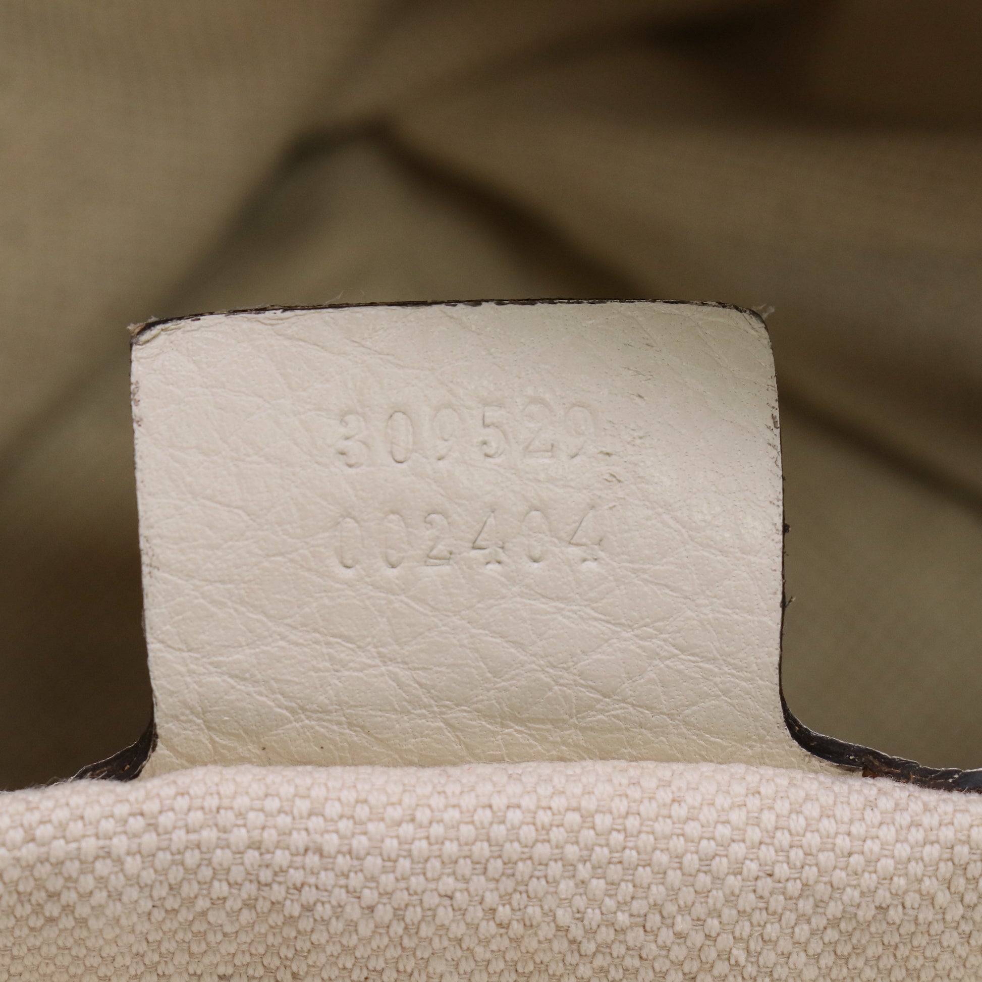 Gucci White Pebbled Leather Twill Top Handle Bag B23973