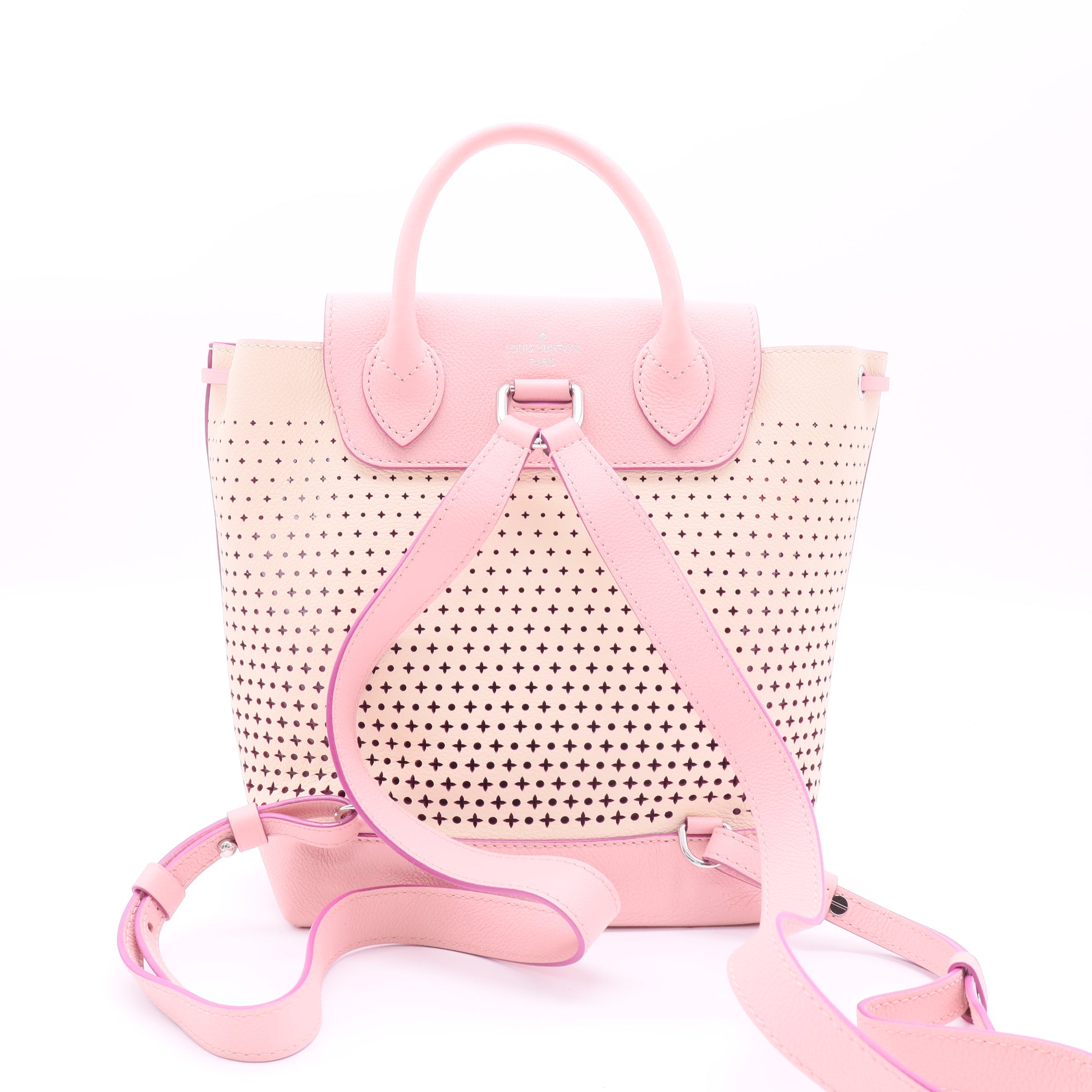 Lockme Backpack Medium Beige Leather twins