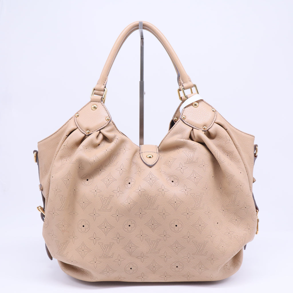 Beige Monogram Mahina Leather Surya L Bag B20121