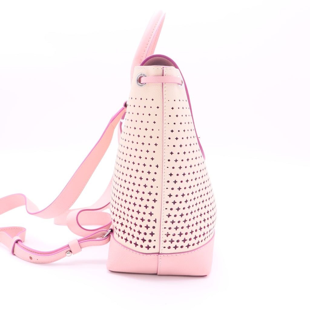 Lockme Backpack Medium Beige Leather twins