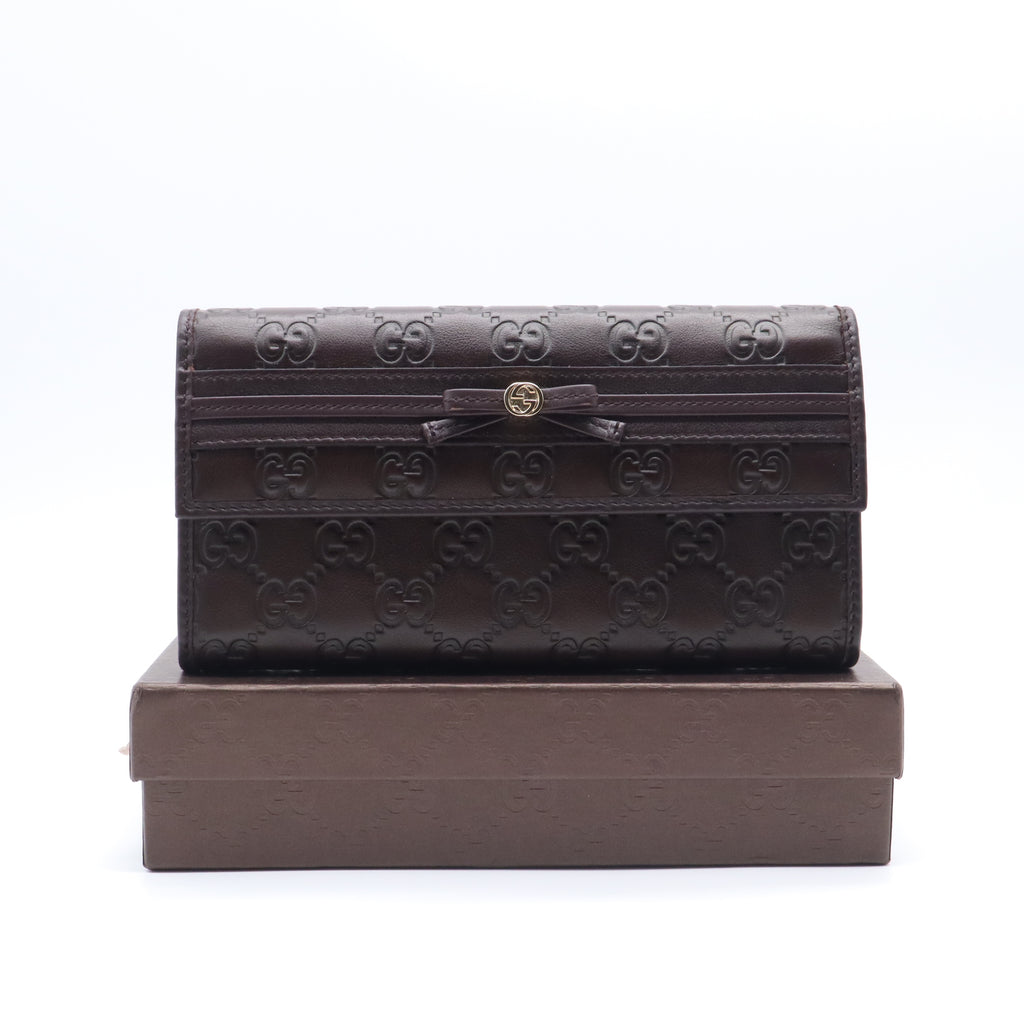 Gucci Mayfair Guccissima Flap Long Wallet W21612