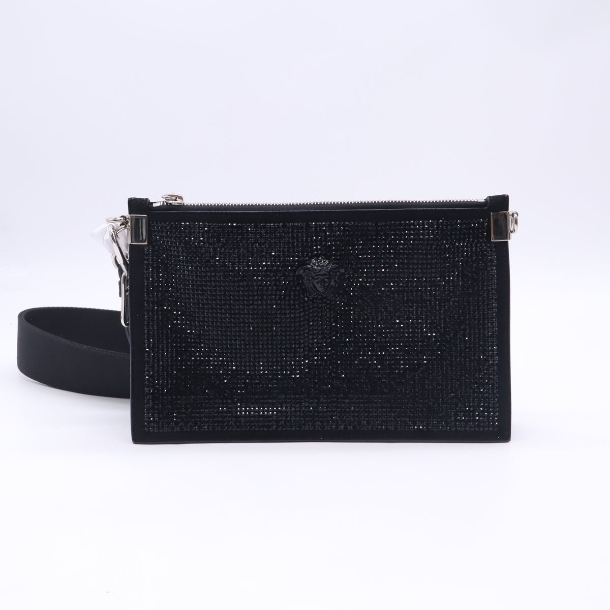 Versace Palazzo Strass Crystal Medusa Clutch Pouch Bag B24073
