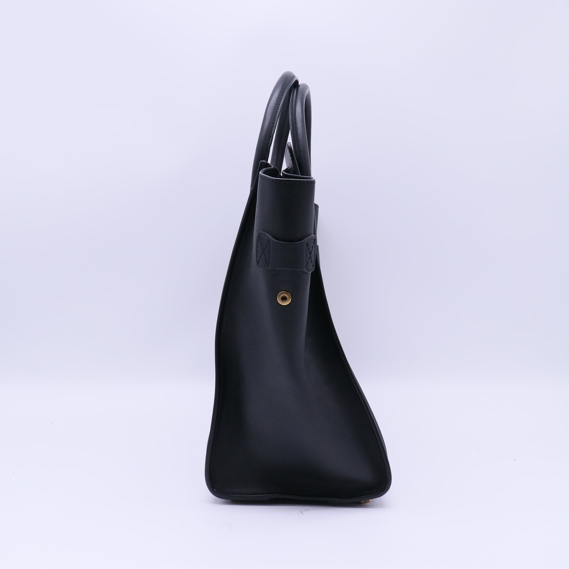 Celine Black Smooth Calfskin Leather Large Luggage Tote Bag twins B20324