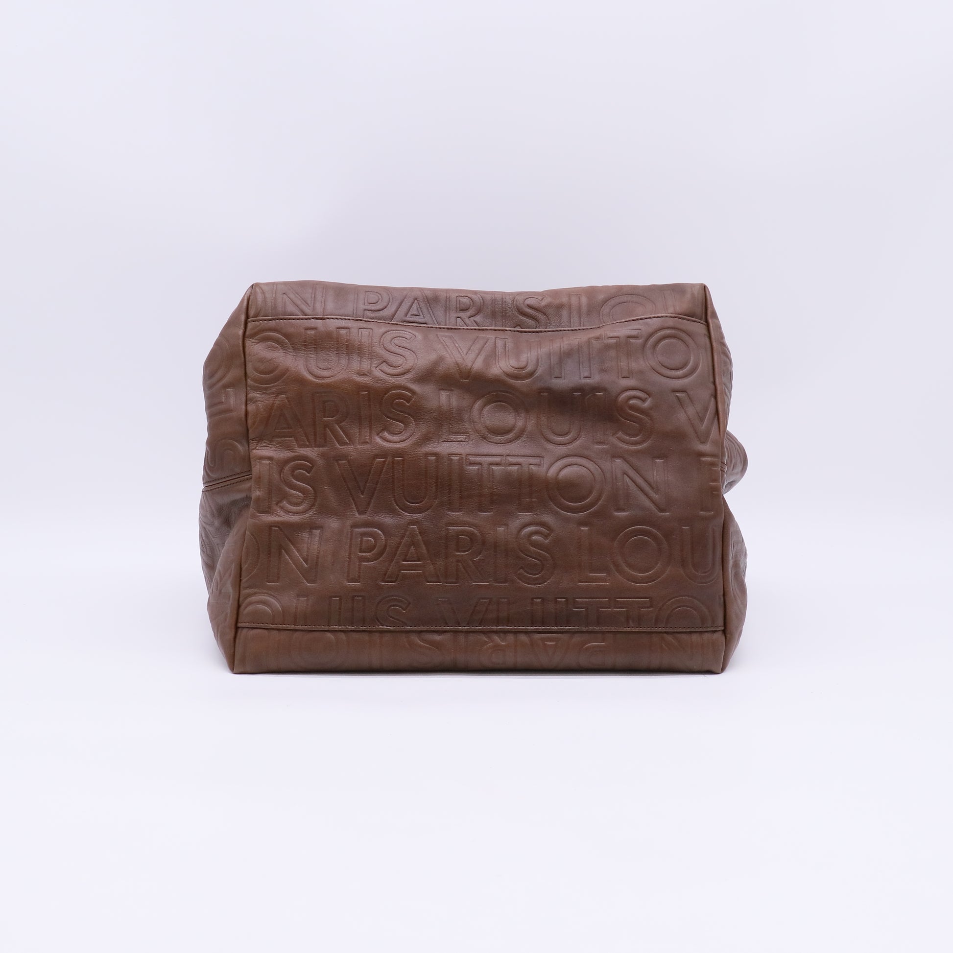 Louis Vuitton Limited Edition Chocolate Leather Paris Souple Whisper GM Bag twins B23946