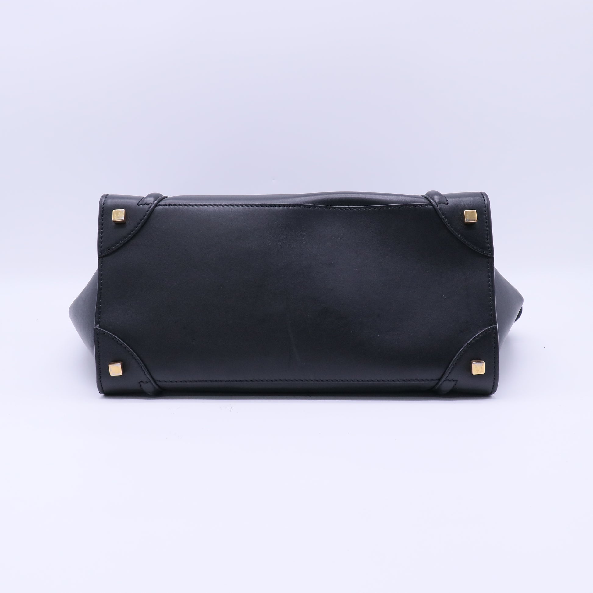 Celine Black Smooth Calfskin Leather Large Luggage Tote Bag twins B20324