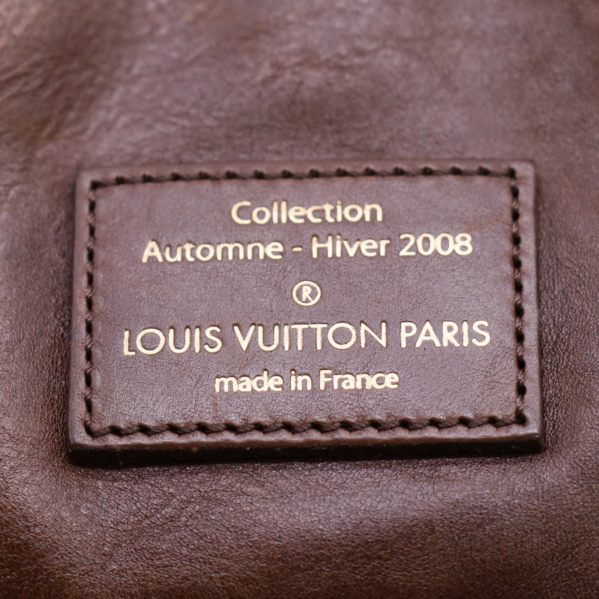 Louis Vuitton Limited Edition Chocolate Leather Paris Souple Whisper GM Bag twins B23946