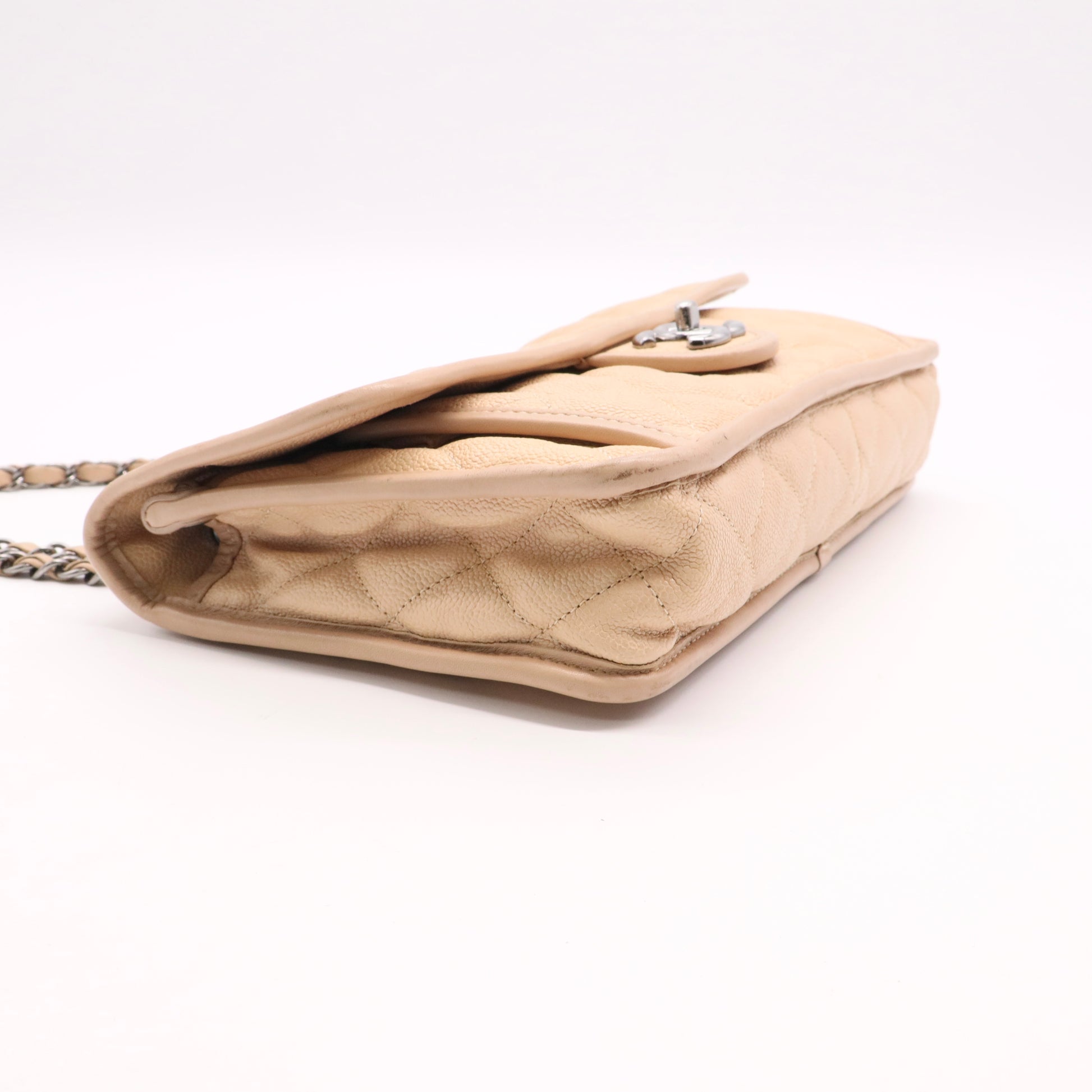 Chanel French Riviera Flap Bag Quilted Caviar Large twins