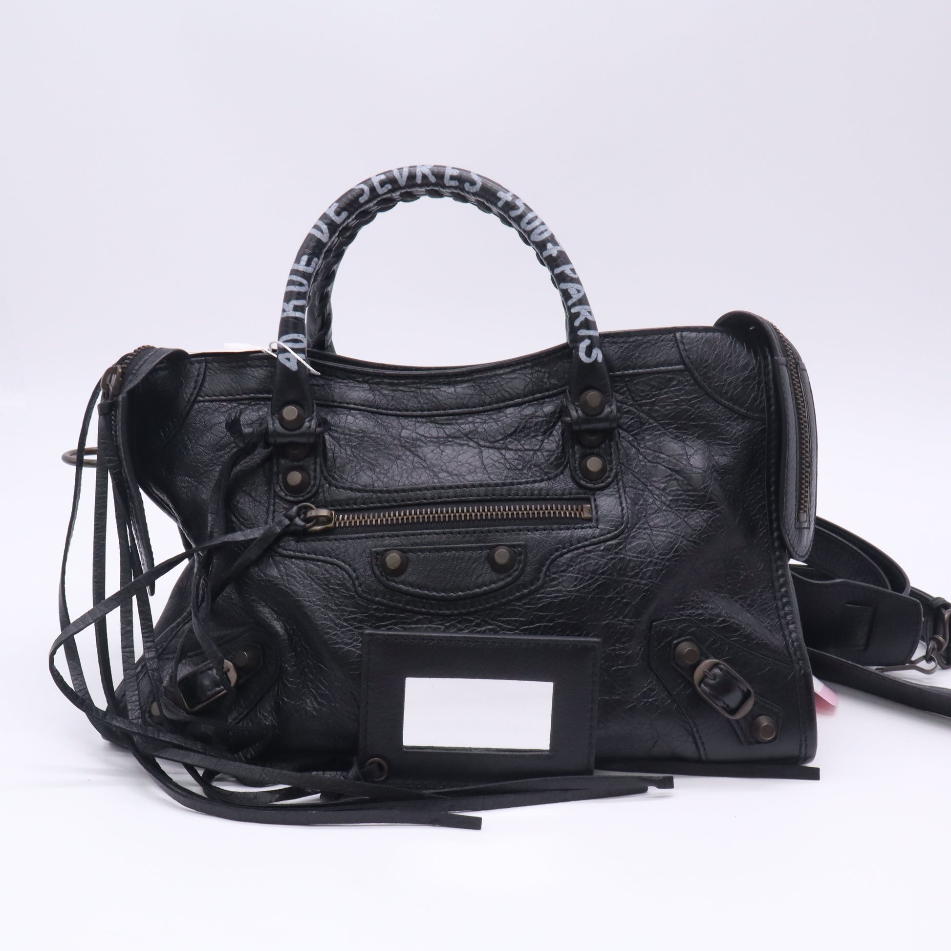 Balenciaga Agneau Arena Classic Black Hardware S City Black Twins LDJ5018