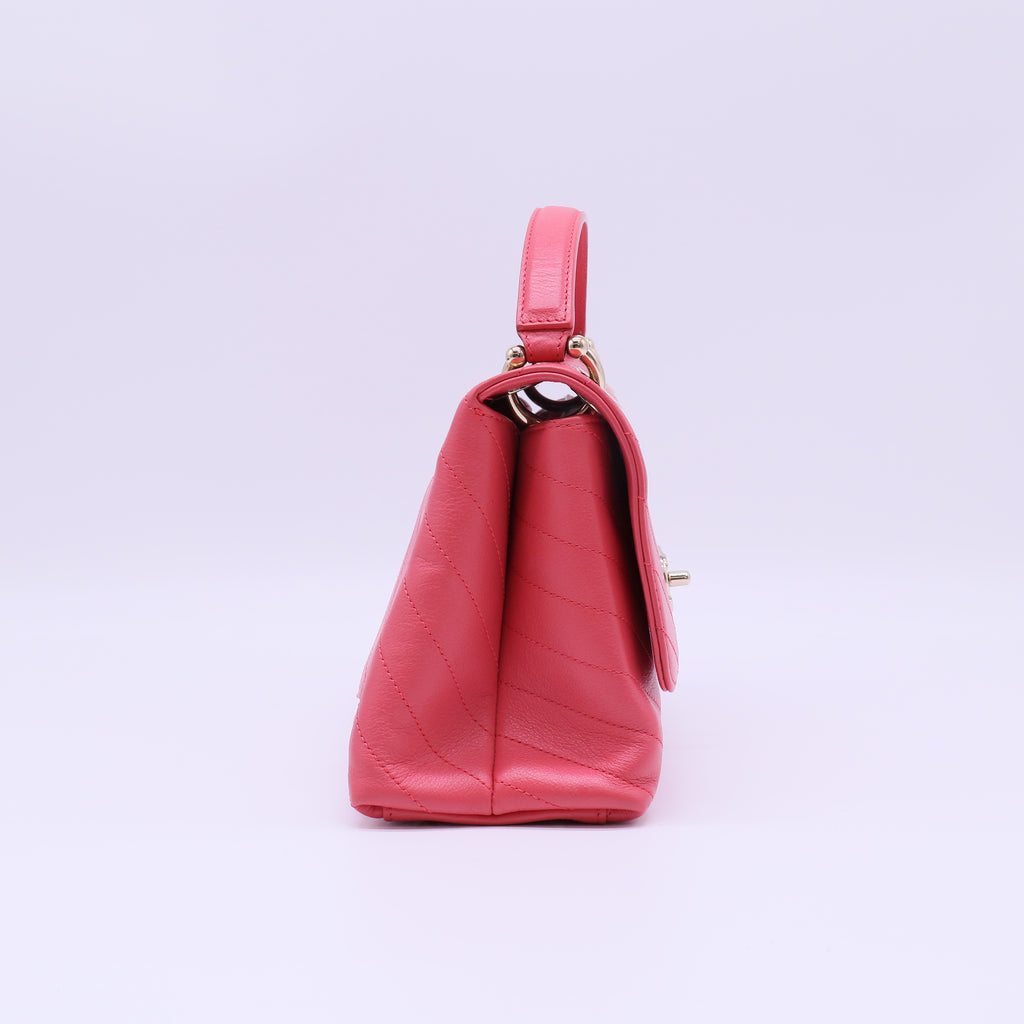 Chanel Chevron Chic Top Handle Flap Bag B22344