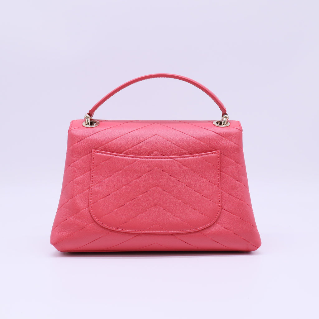 Chanel Chevron Chic Top Handle Flap Bag B22344