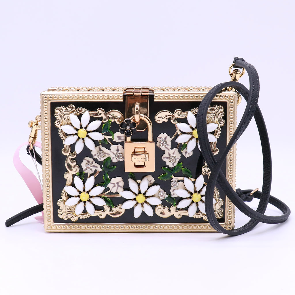 Dolce Box Crystal Flower Satchel Bag Twins LDJ4338