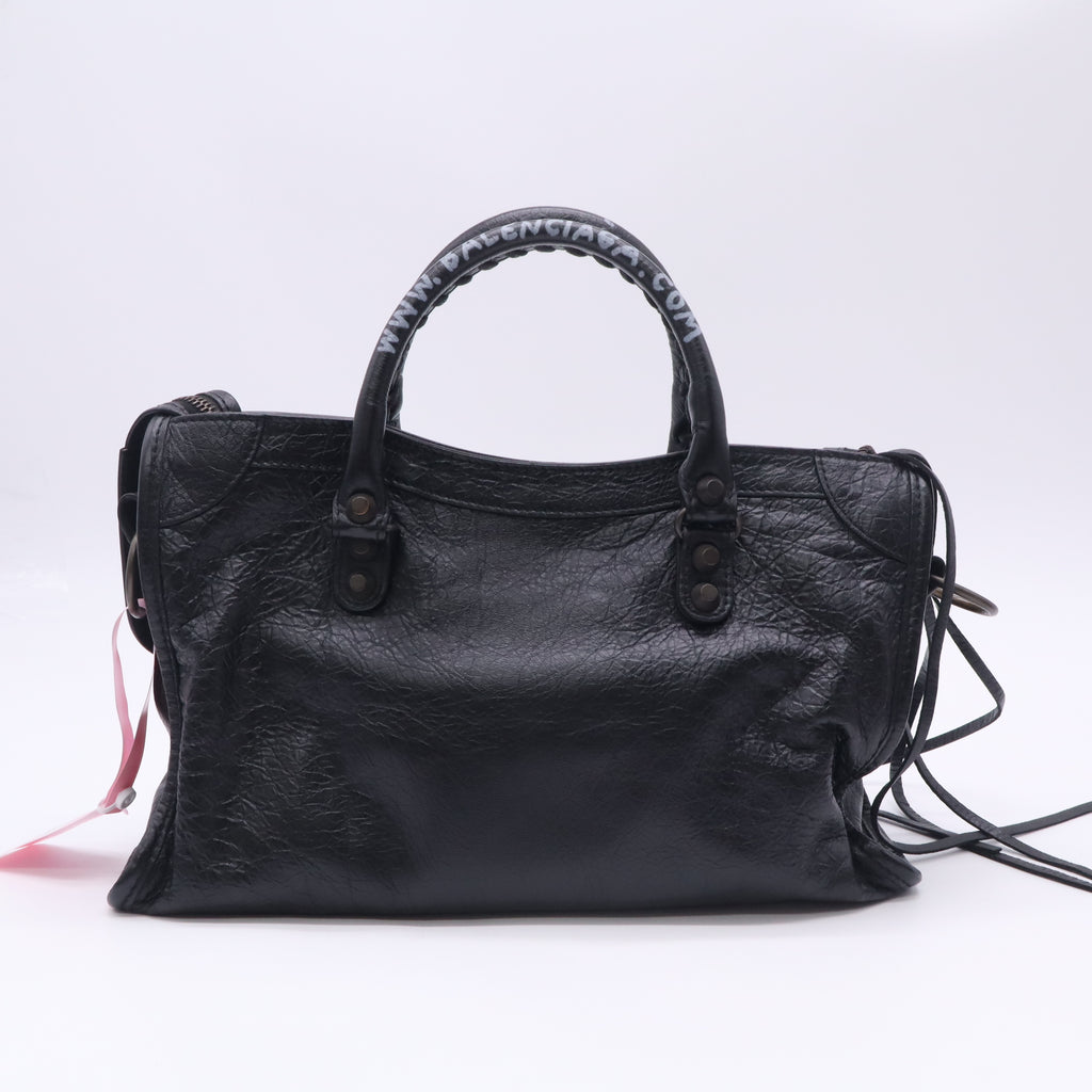 Balenciaga Agneau Arena Classic Black Hardware S City Black Twins LDJ5018
