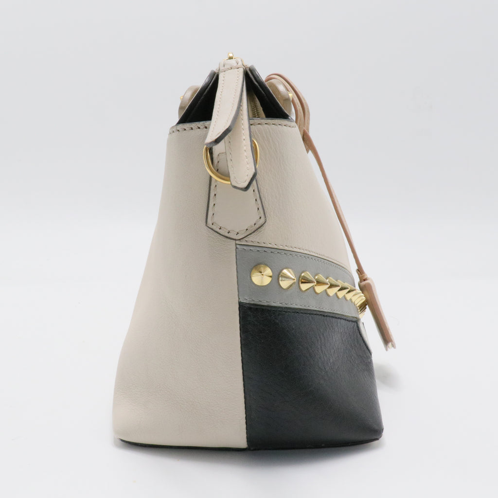 Monster By The Way Satchel Studded Leather Small