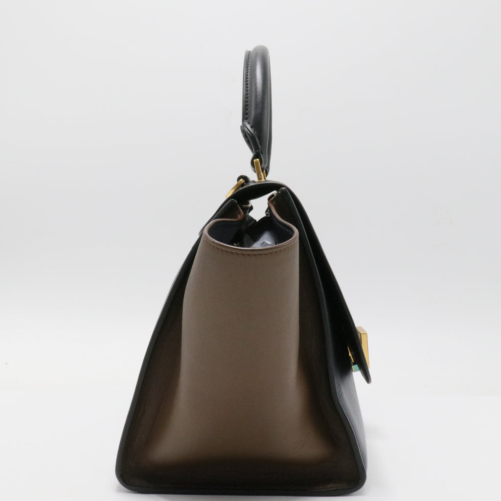 Tricolor Trapeze Bag Leather Small