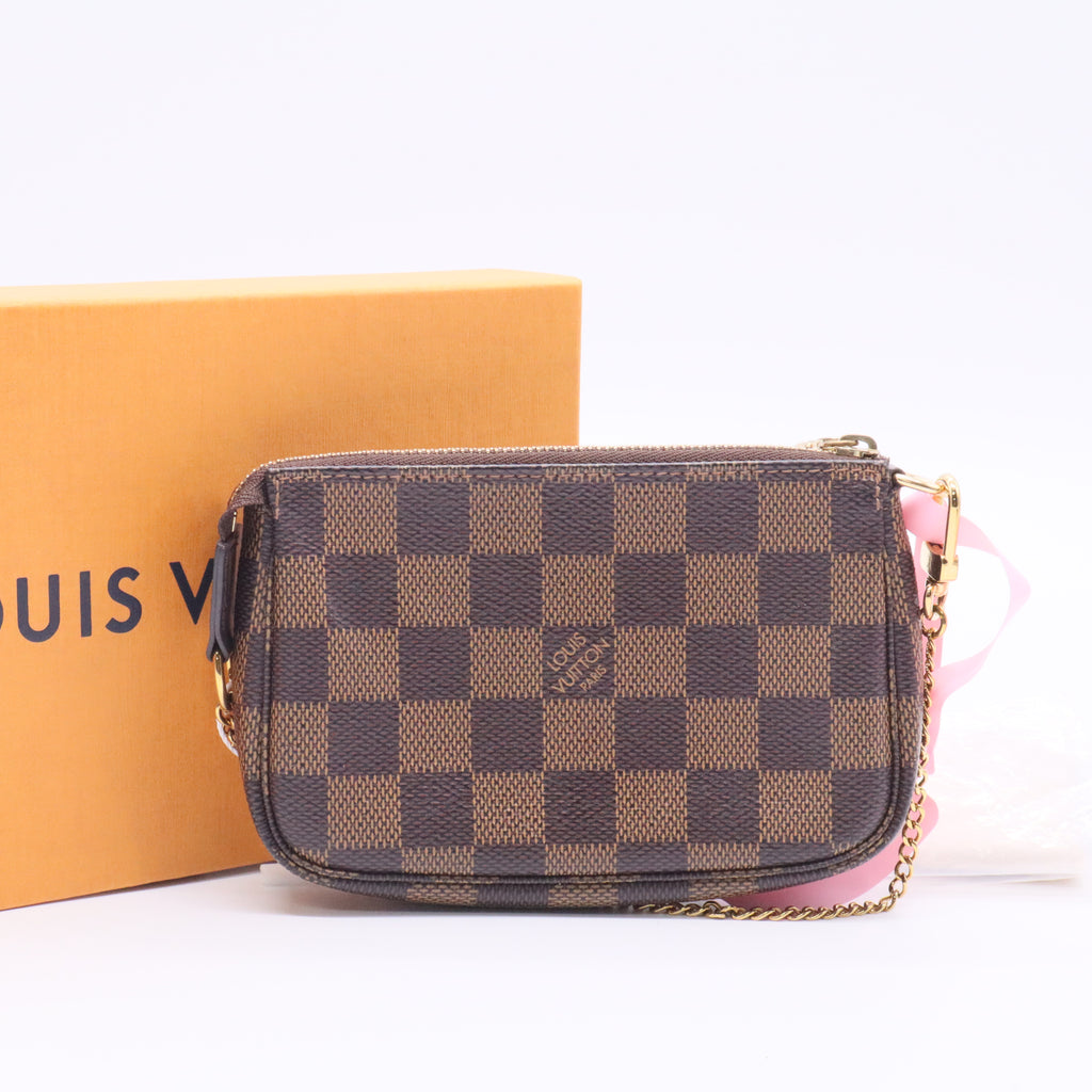 Louis Vuitton Damier Ebene Mini Pochette Accessoires Clutch twins