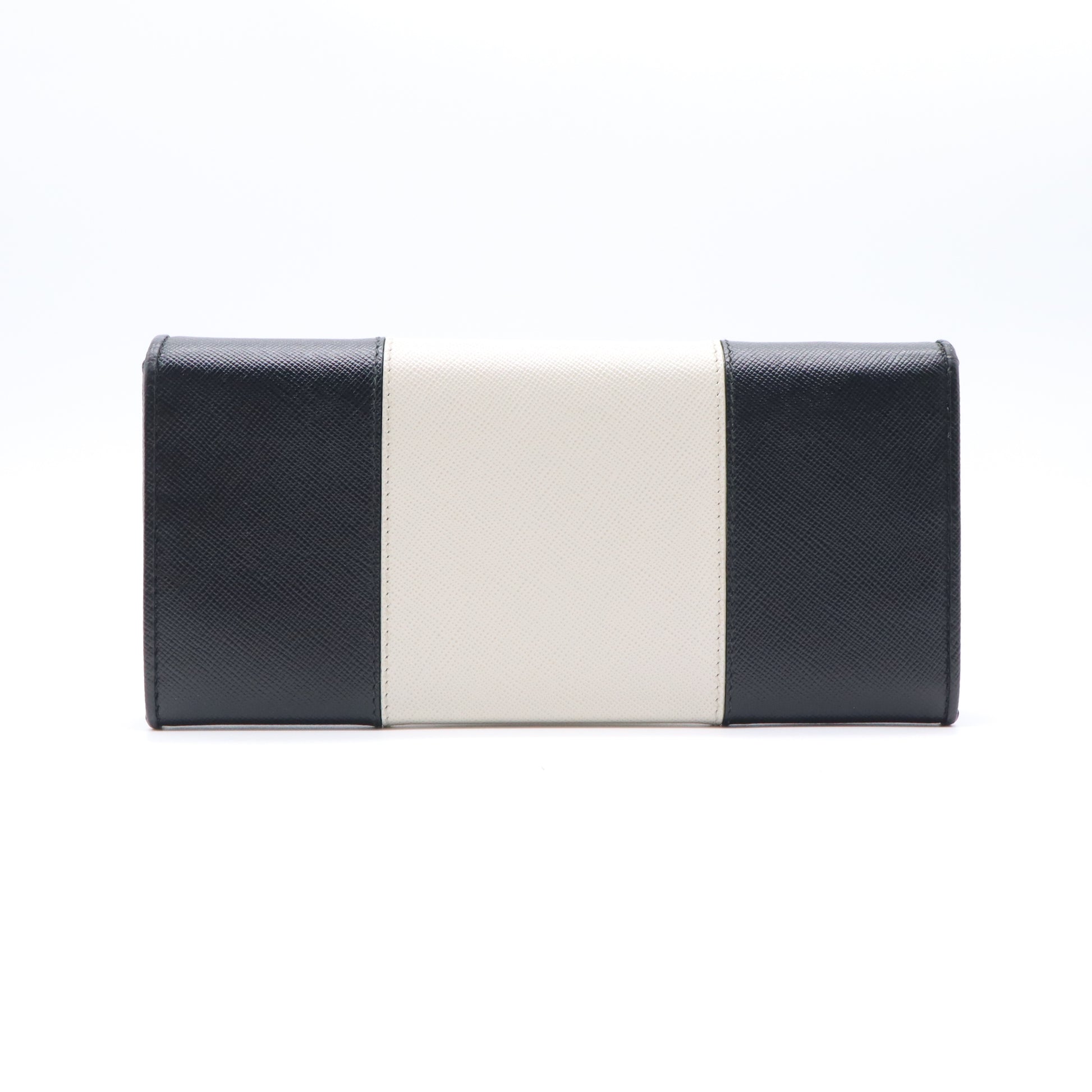 Prada Saffiano Leather Continental Wallet Black W21625