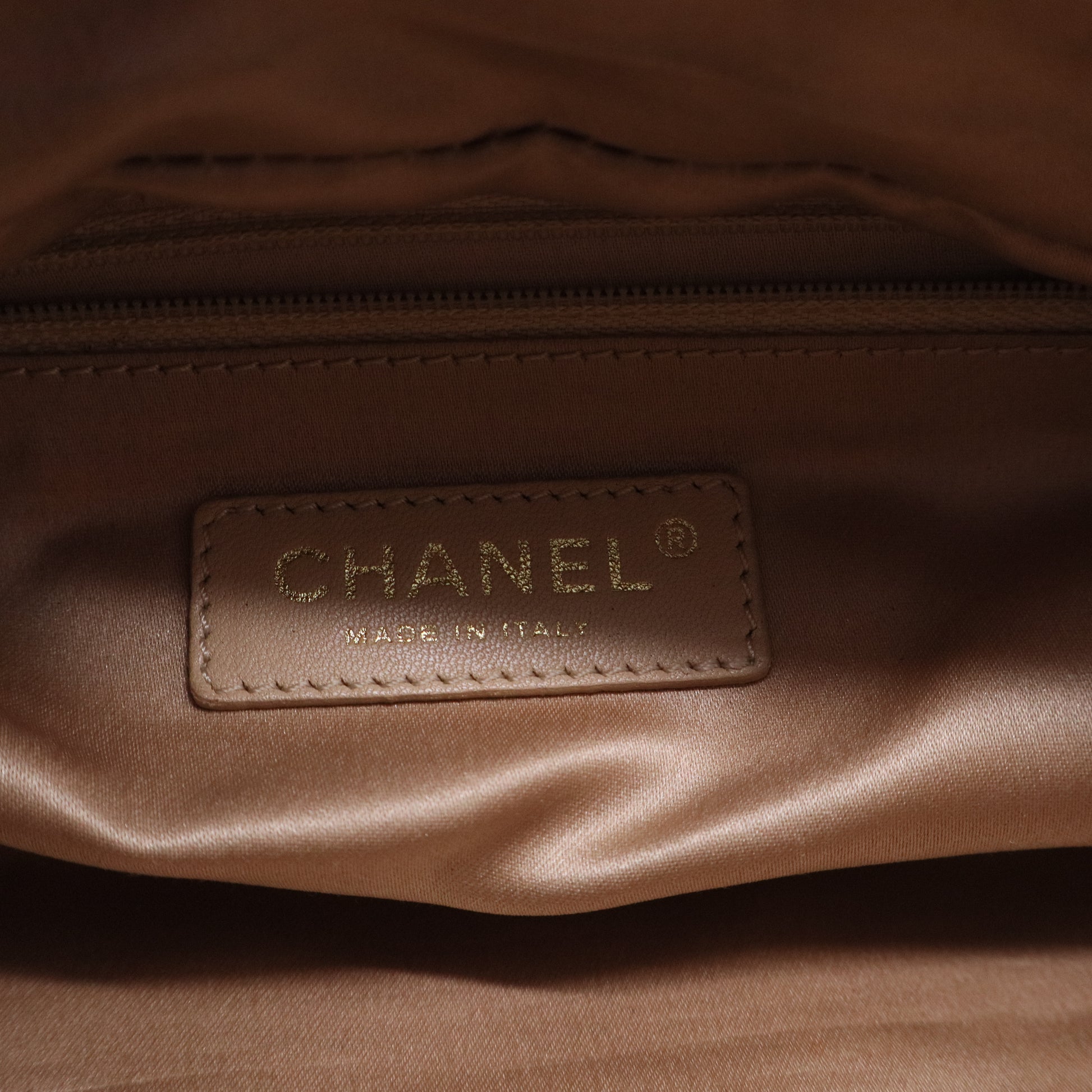 Chanel Calfskin Bubble Quilt Bowler Brown Twins B20291