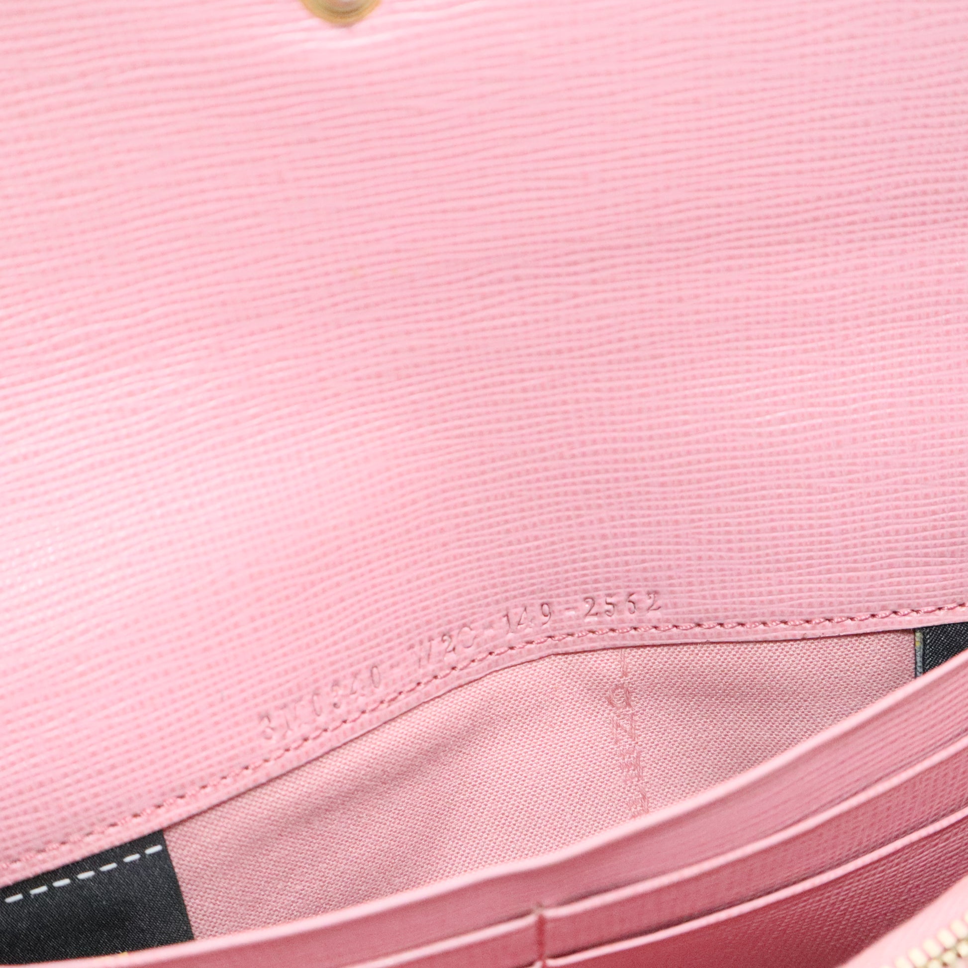 Pink Ombre Zucca Coated Canvas Continental Wallet