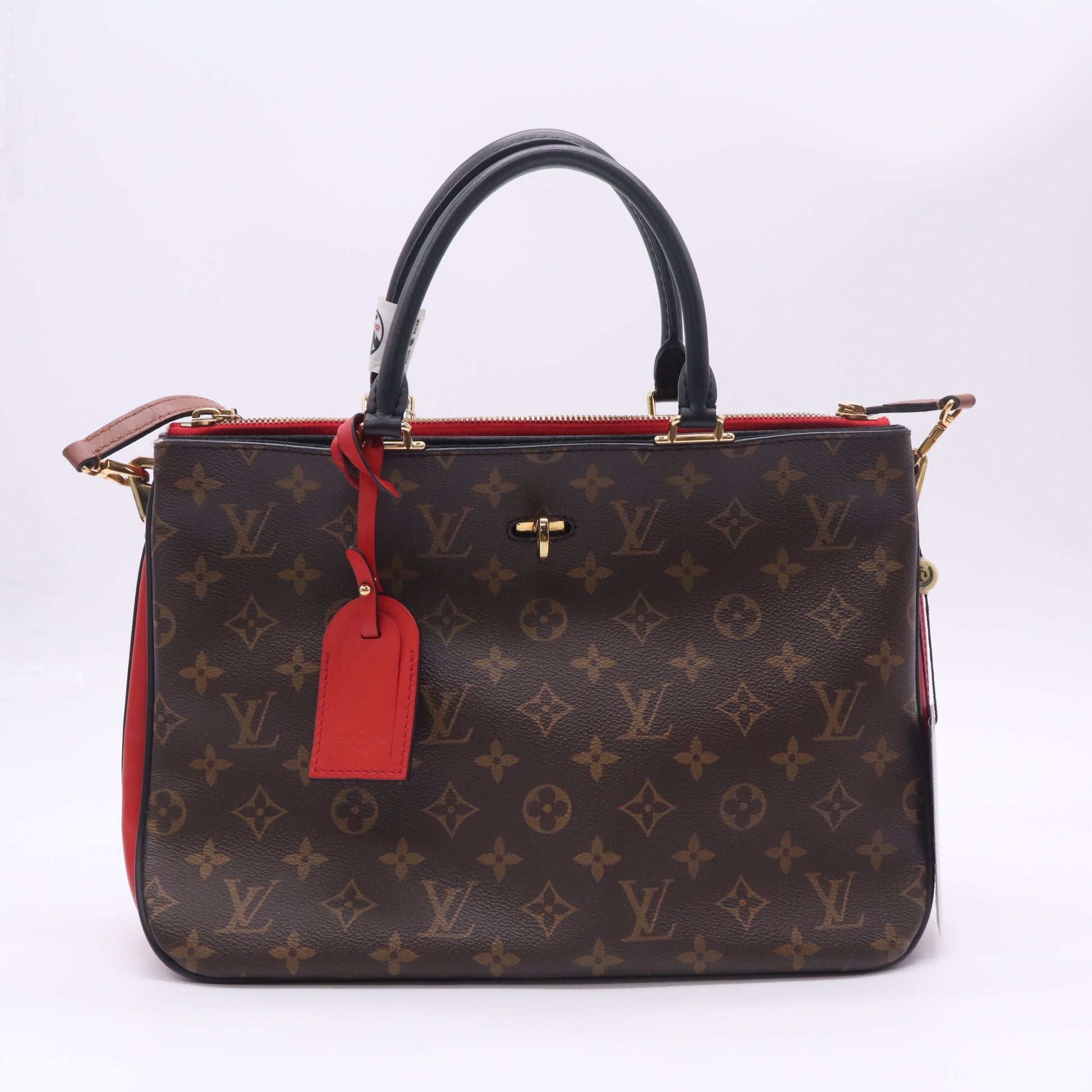 Louis Vuitton Red Monogram Canvas Millefeuille Bag Twins LDJ5016