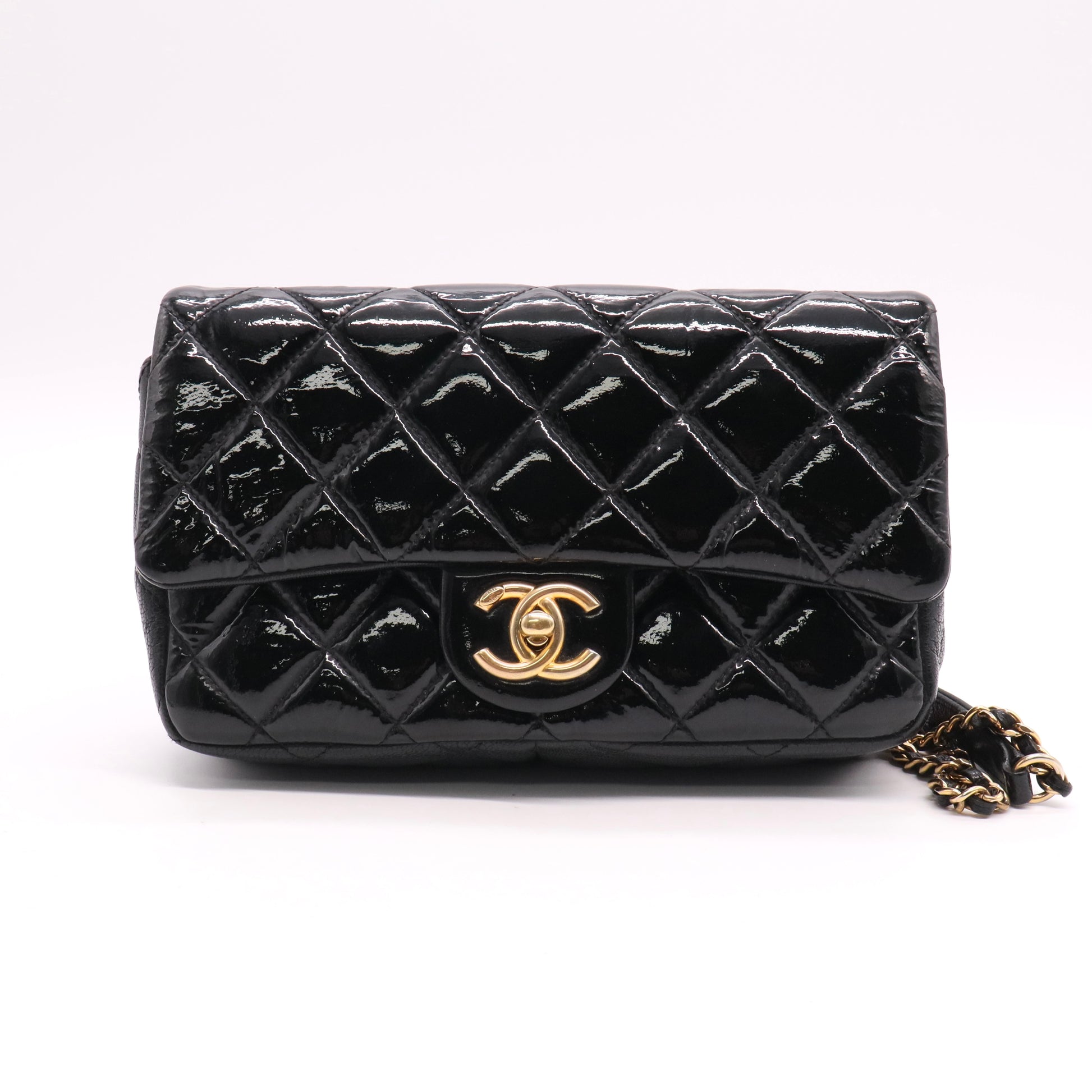 Chanel Patent Eyelet CC Flap Bag Twins