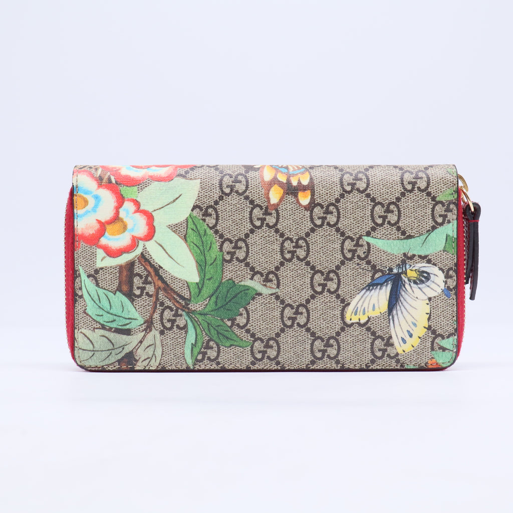 Zip Around Wallet Tian Print GG Coated Canvas W20394