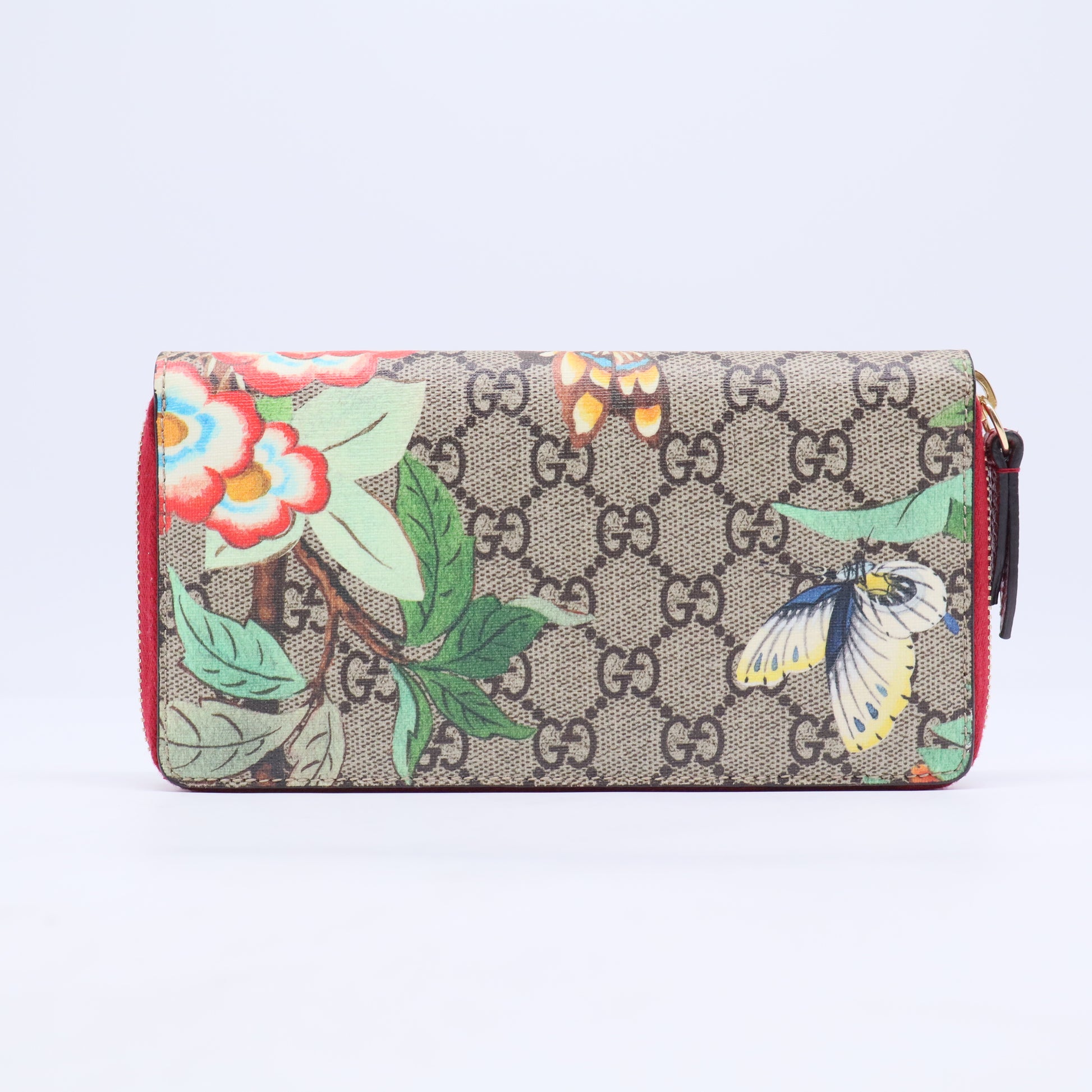Zip Around Wallet Tian Print GG Coated Canvas W20394