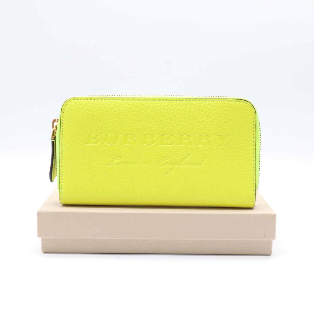 Burberry Grainy Leather Zip Around Long Wallet W21601