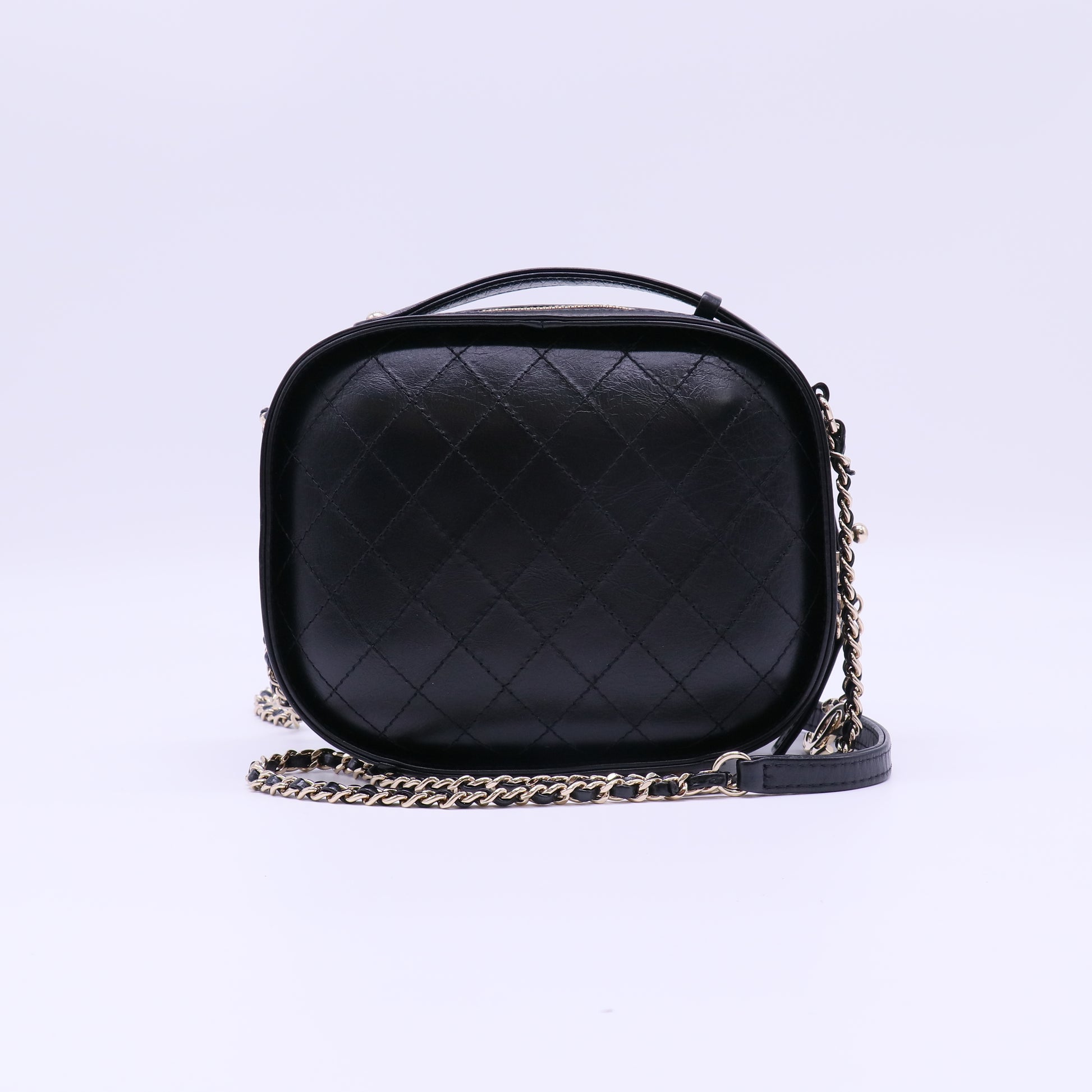 Chanel Cruising Top Handle Vanity Case with Chain B22450