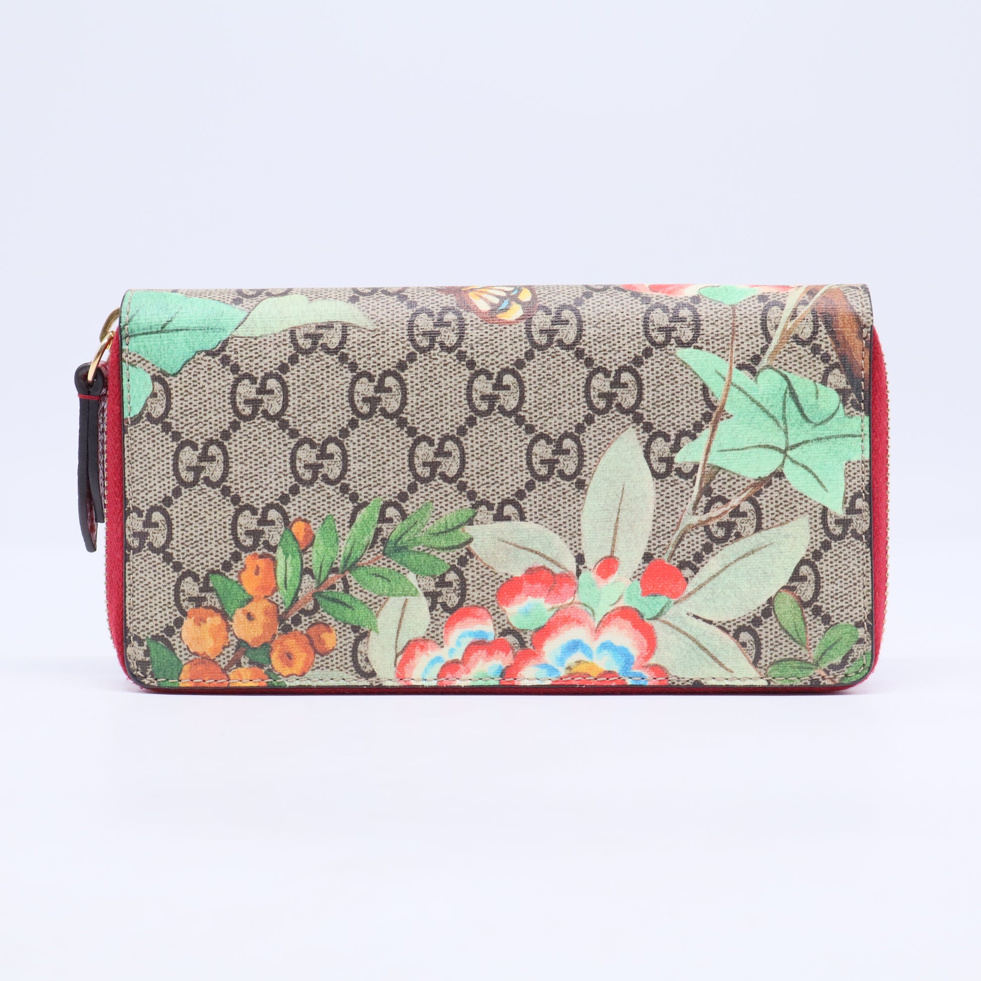 Zip Around Wallet Tian Print GG Coated Canvas W20394
