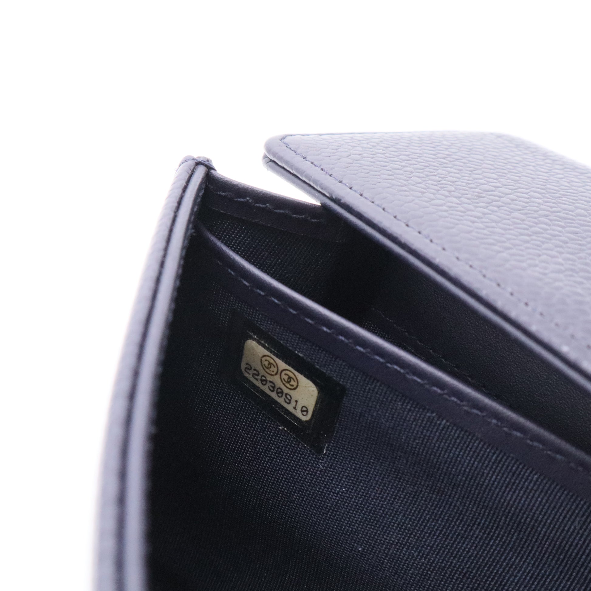 Caviar Timeless CC Large Gusset Flap Wallet Black Gisel