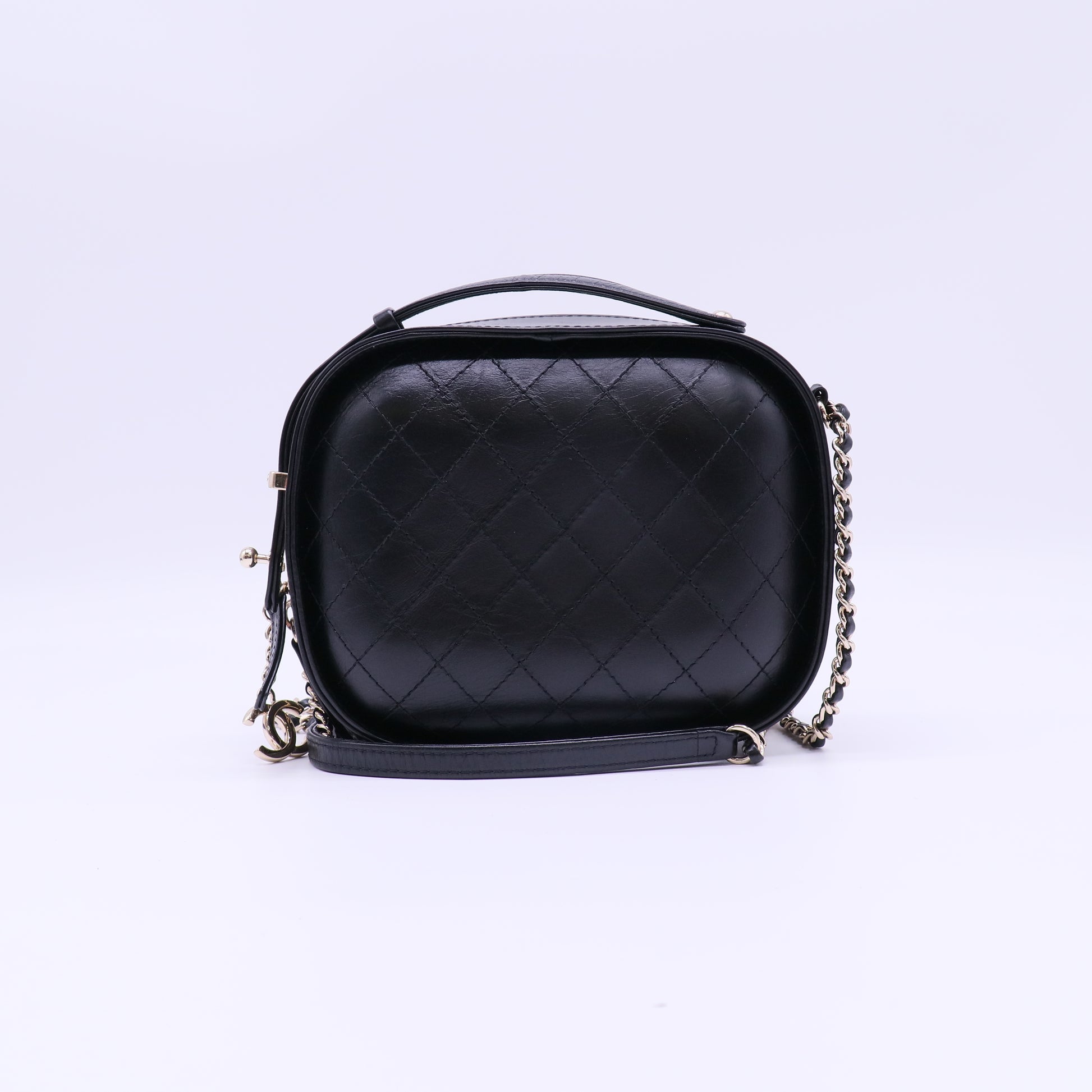 Chanel Cruising Top Handle Vanity Case with Chain B22450
