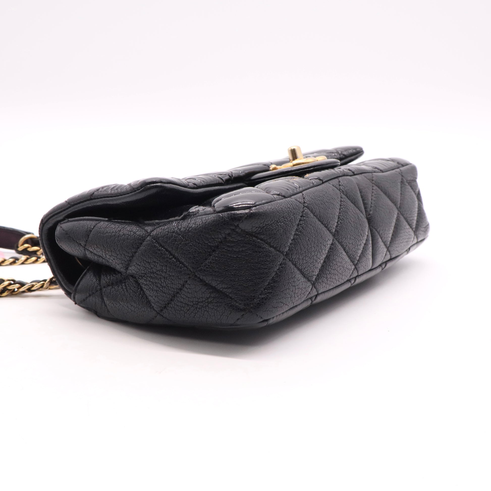 Chanel Patent Eyelet CC Flap Bag Twins