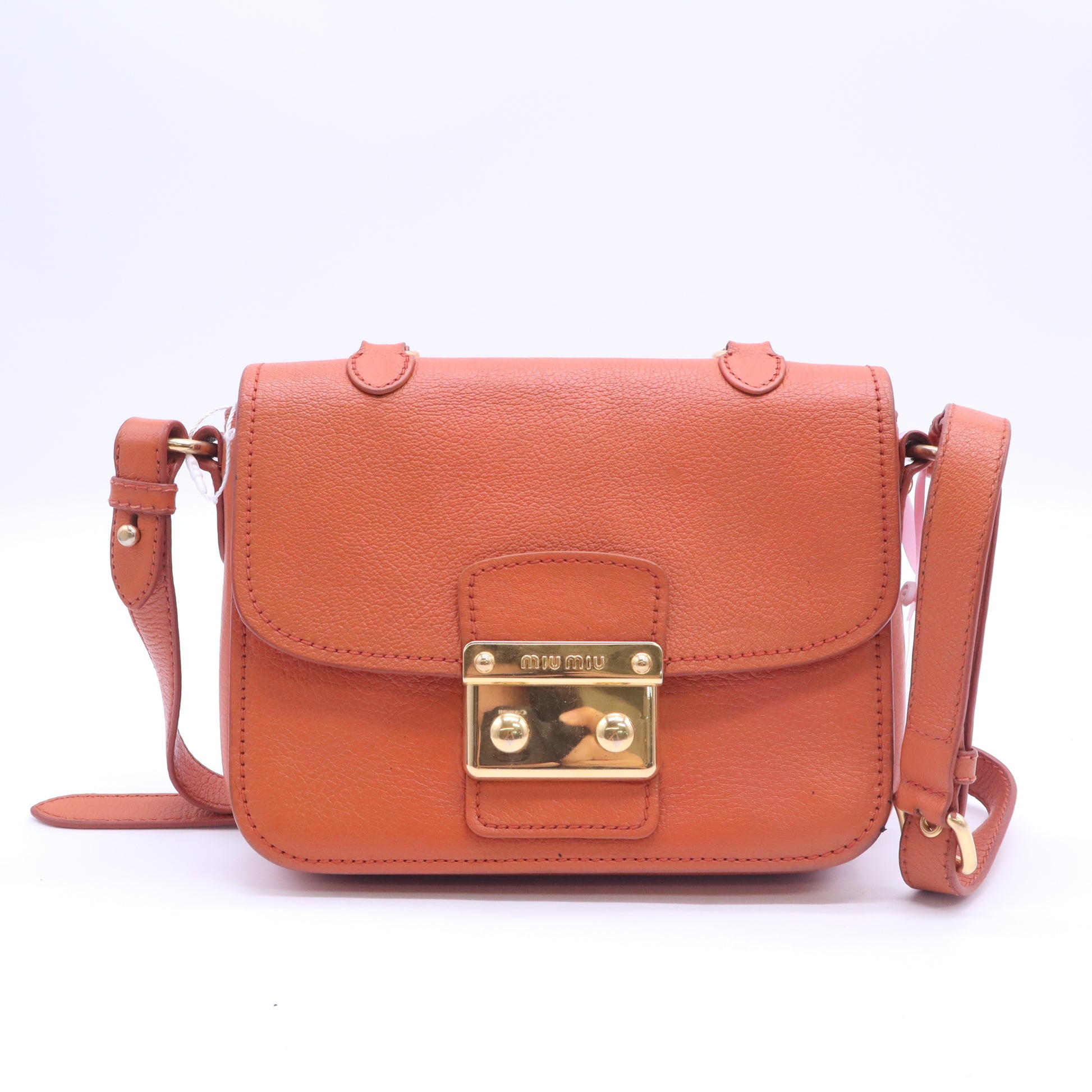 Miu Miu Madras Leather Push-Lock Crossbody Flap Bag twins LDJ5797