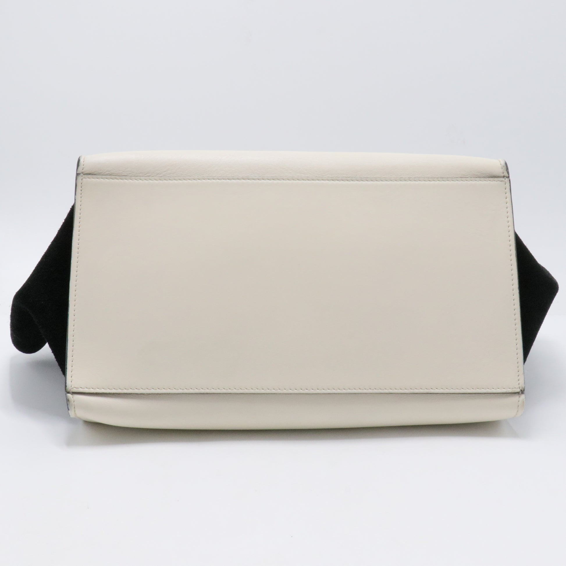 Calfskin Suede Whipsnake Medium Trapeze Black White