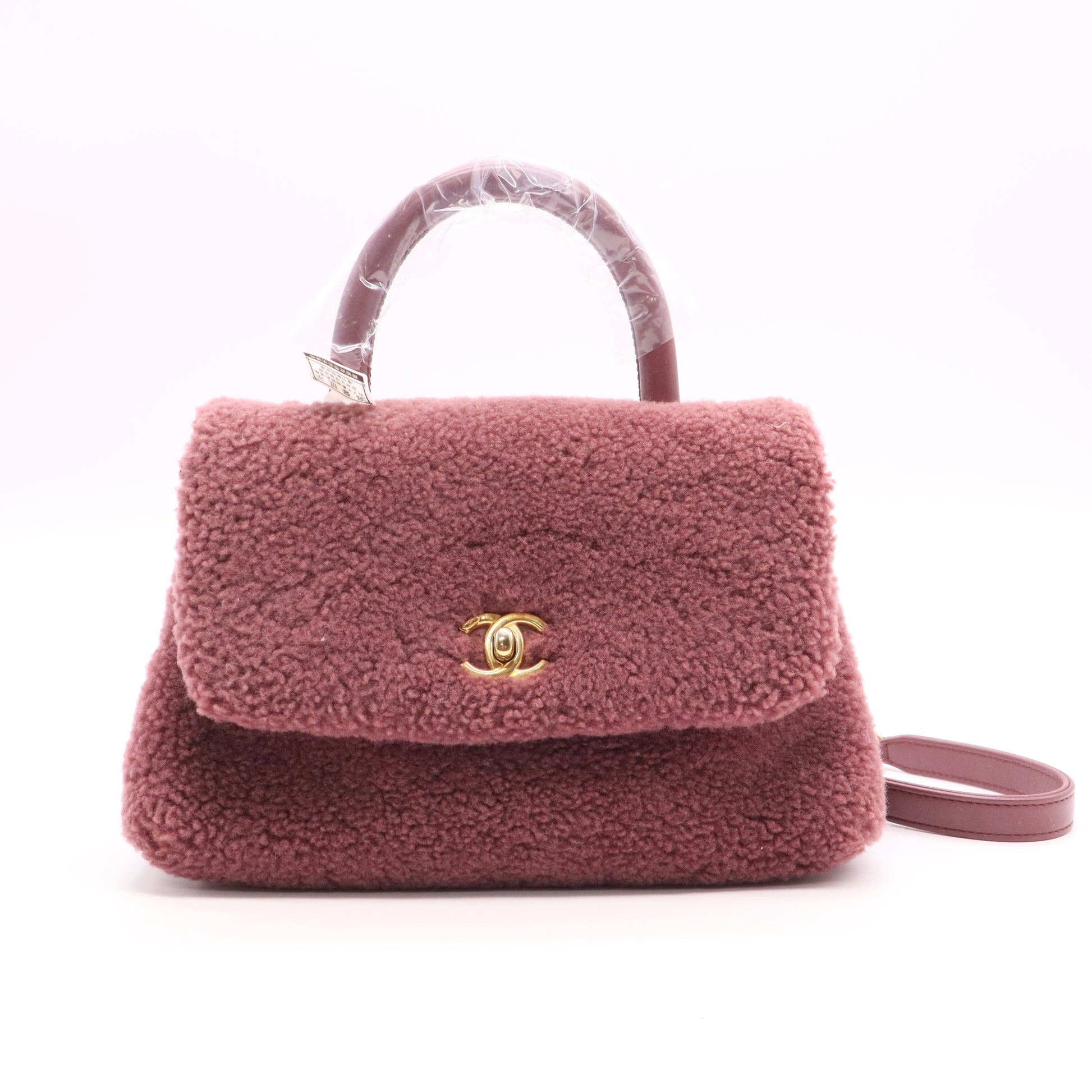 Mini Shearling Coco Handle Bag twins