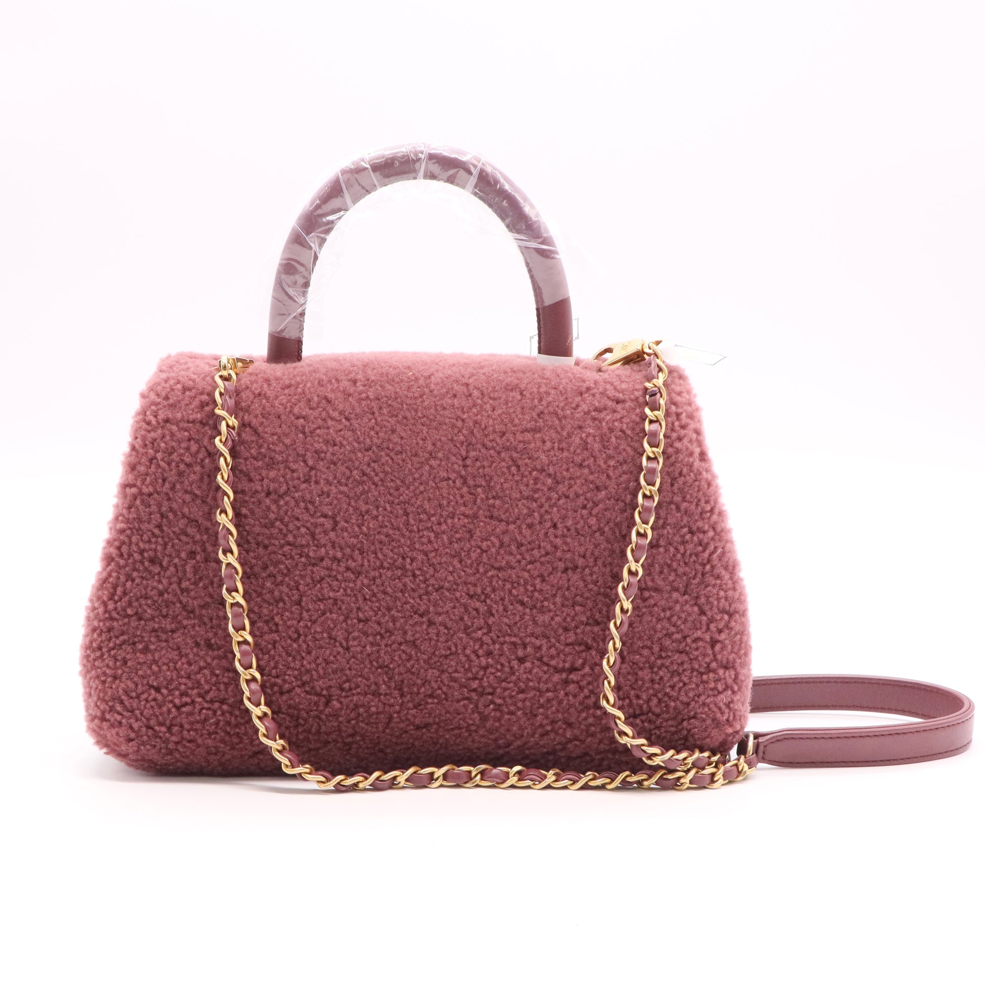 Mini Shearling Coco Handle Bag twins