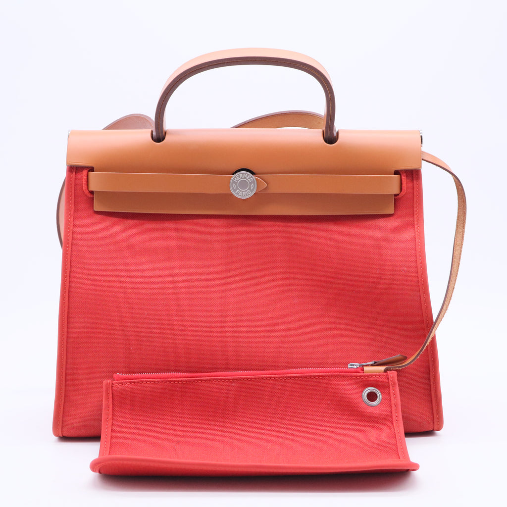Bougainvillea Canvas and Leather Herbag Zip Bag B20349