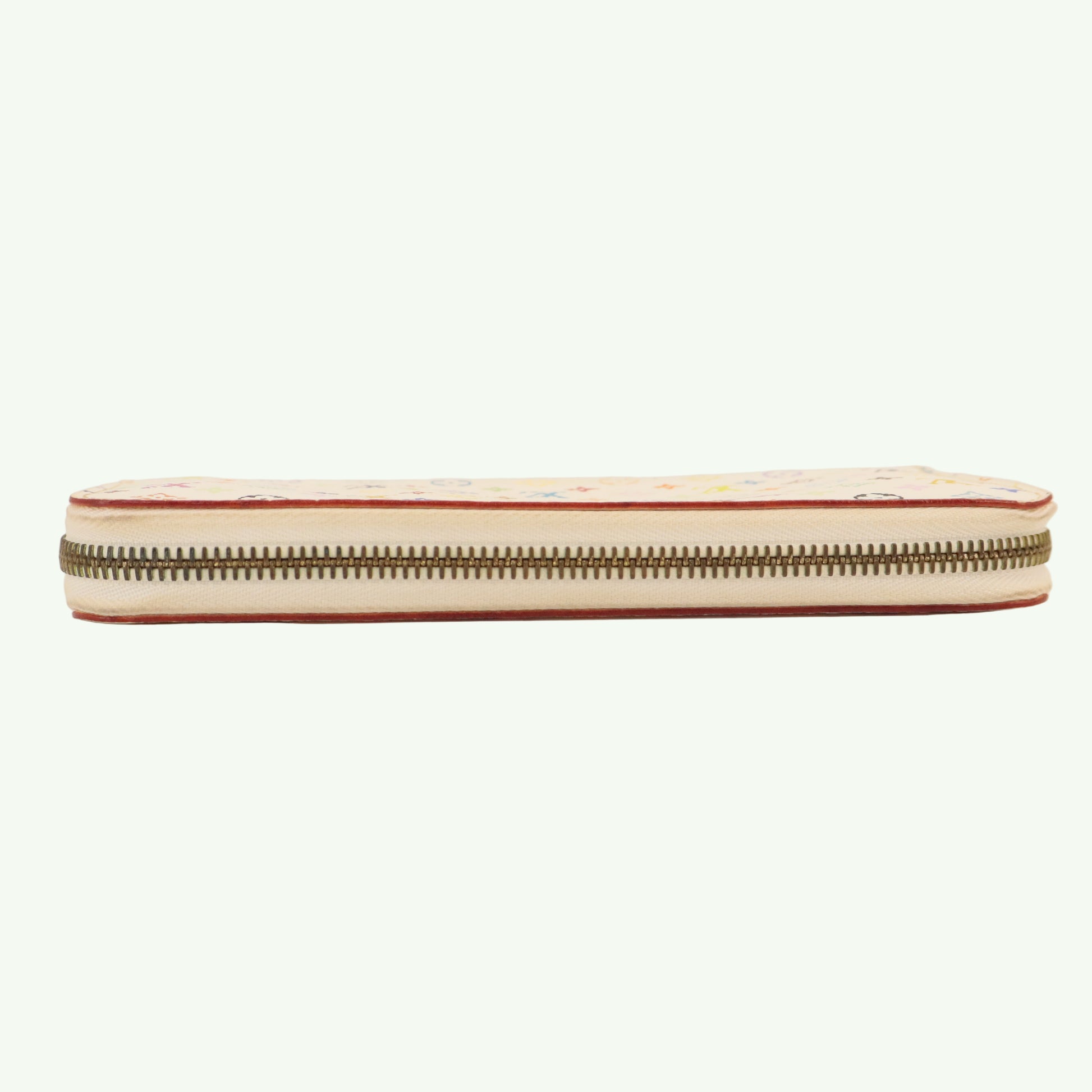 Louis Vuitton White Monogram Multicolor Zippy Wallet Zip Around twins