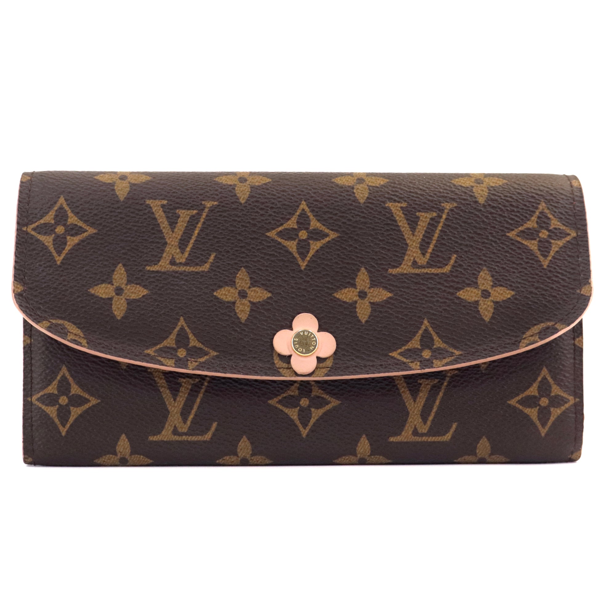 Louis Vuitton Monogram Bloom Flower Emilie Wallet twins