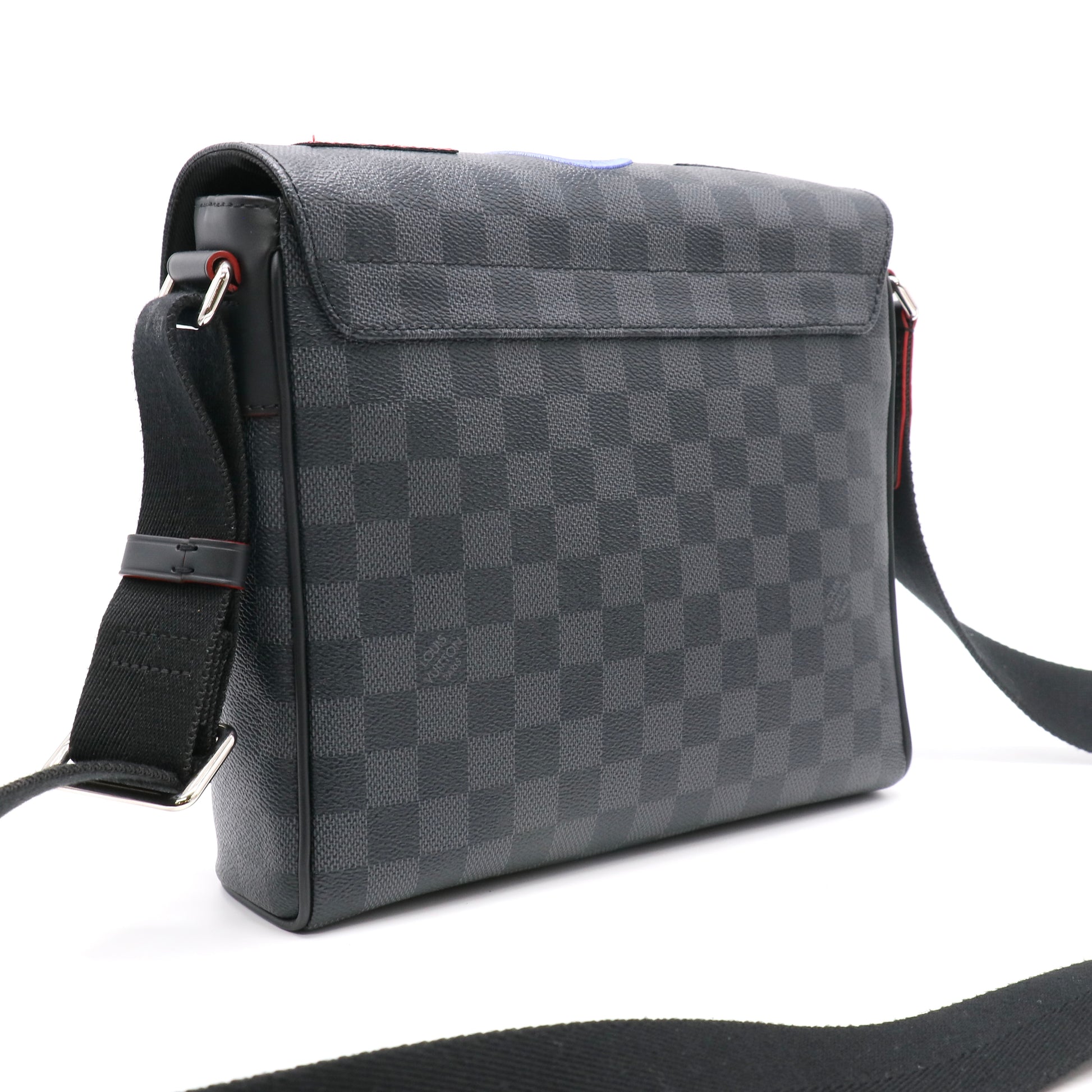 District NM Messenger Bag Alps Patches Damier Graphite PM Twins LDJ5040