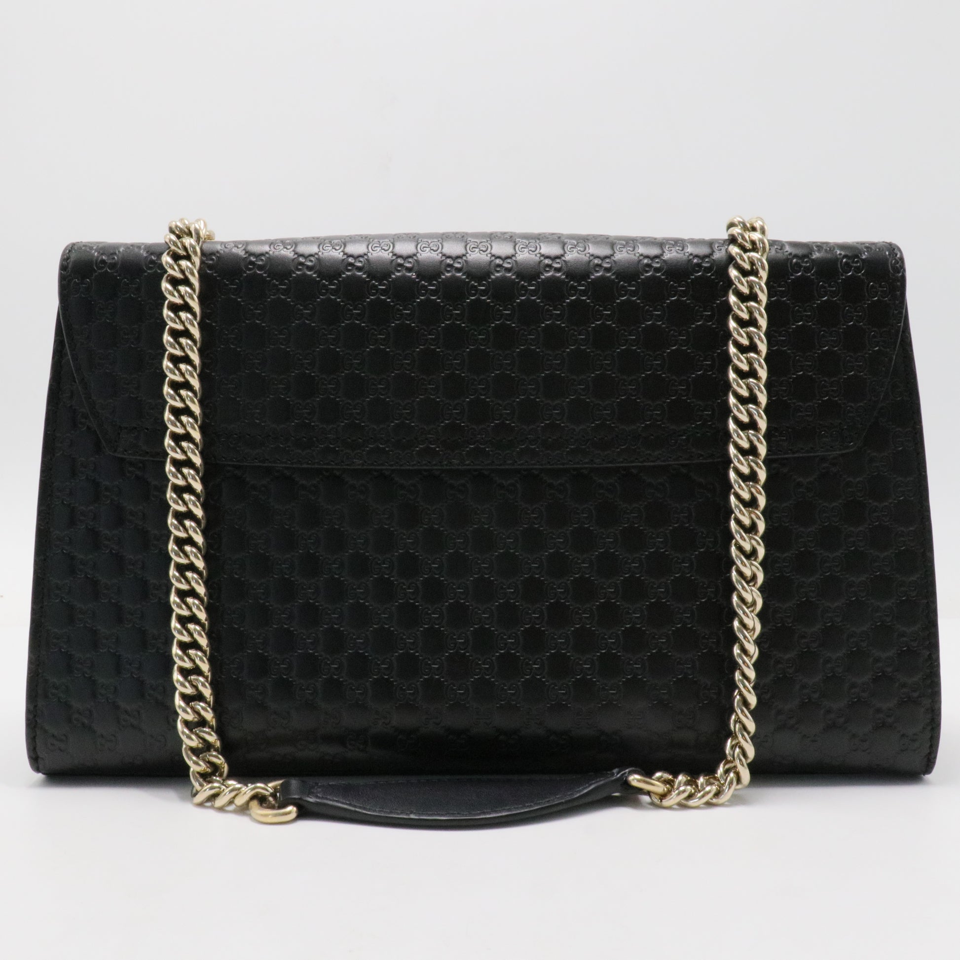 Microguccissima Medium Emily Chain Shoulder Bag Black