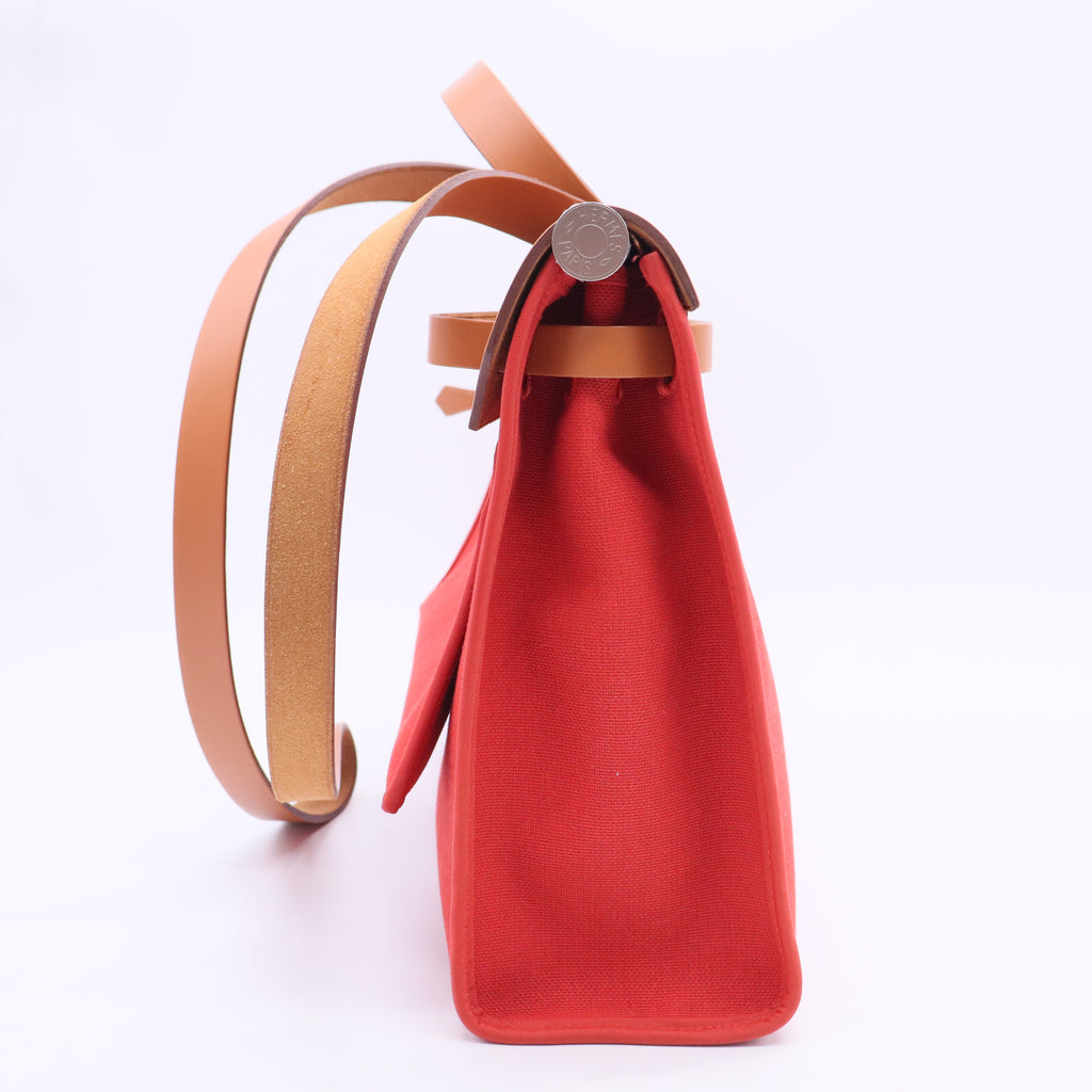 Bougainvillea Canvas and Leather Herbag Zip Bag B20349