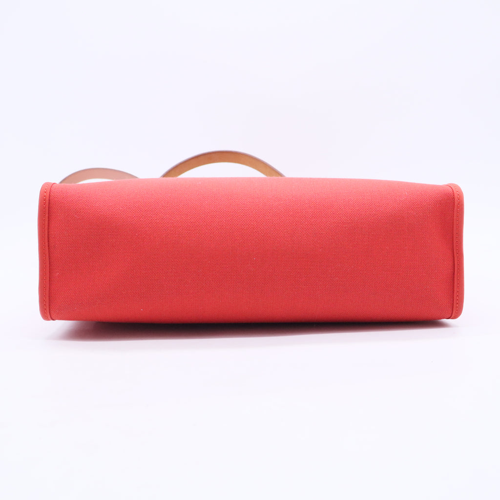 Bougainvillea Canvas and Leather Herbag Zip Bag B20349